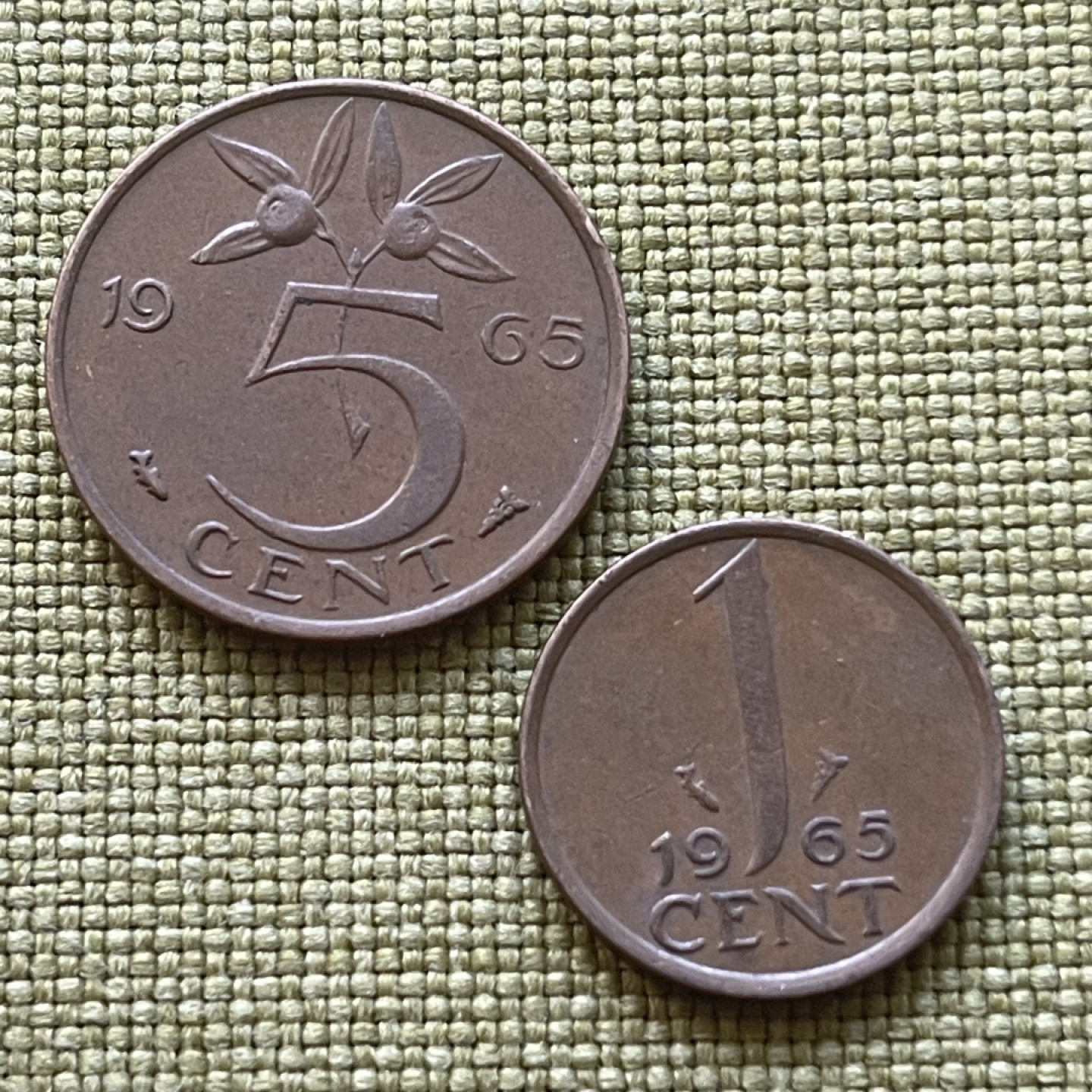 外国硬币0元起拍（22） 1965朱莉安娜1+5分