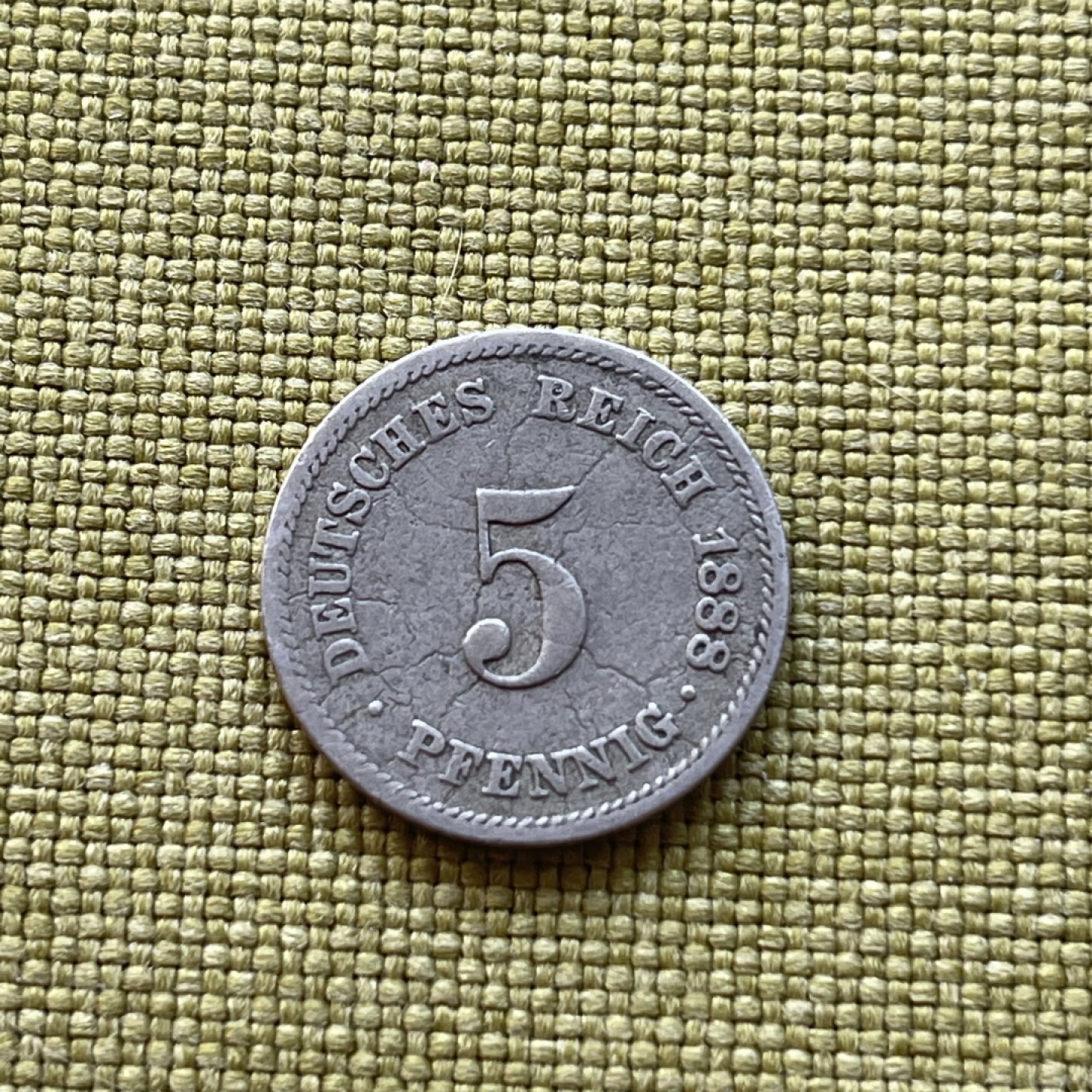 外国硬币0元起拍（22） 1888德意志帝国5芬尼