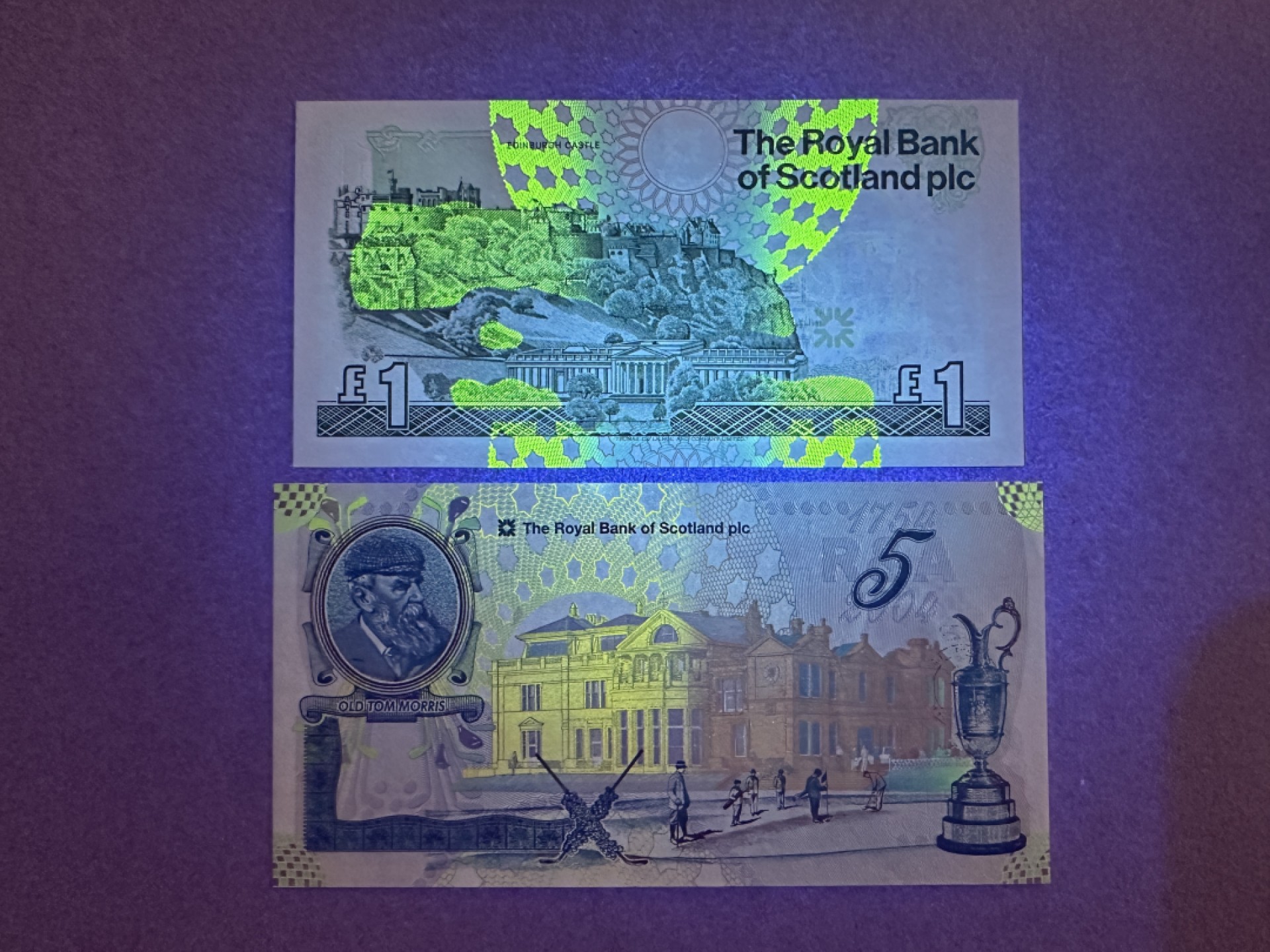 《张总收藏》78期——女王精品 苏格兰1、5镑2张 UNC 1992、2004年纪念钞