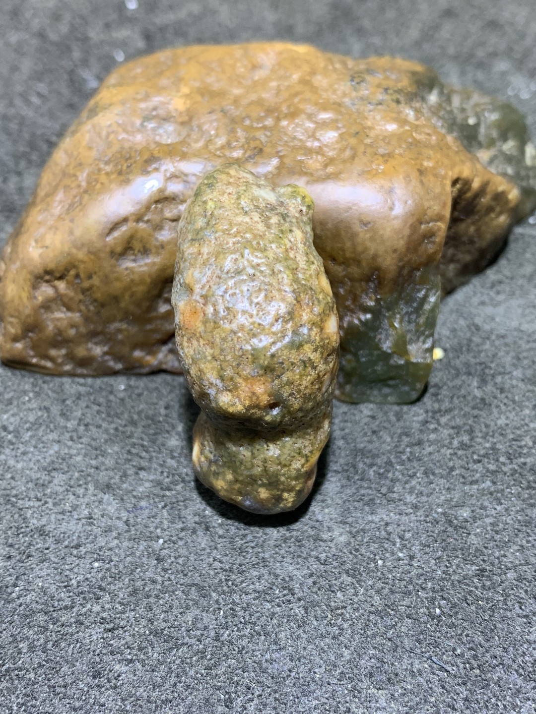 精美戈壁阿拉善筋脉石象形猪蹄原石一颗，