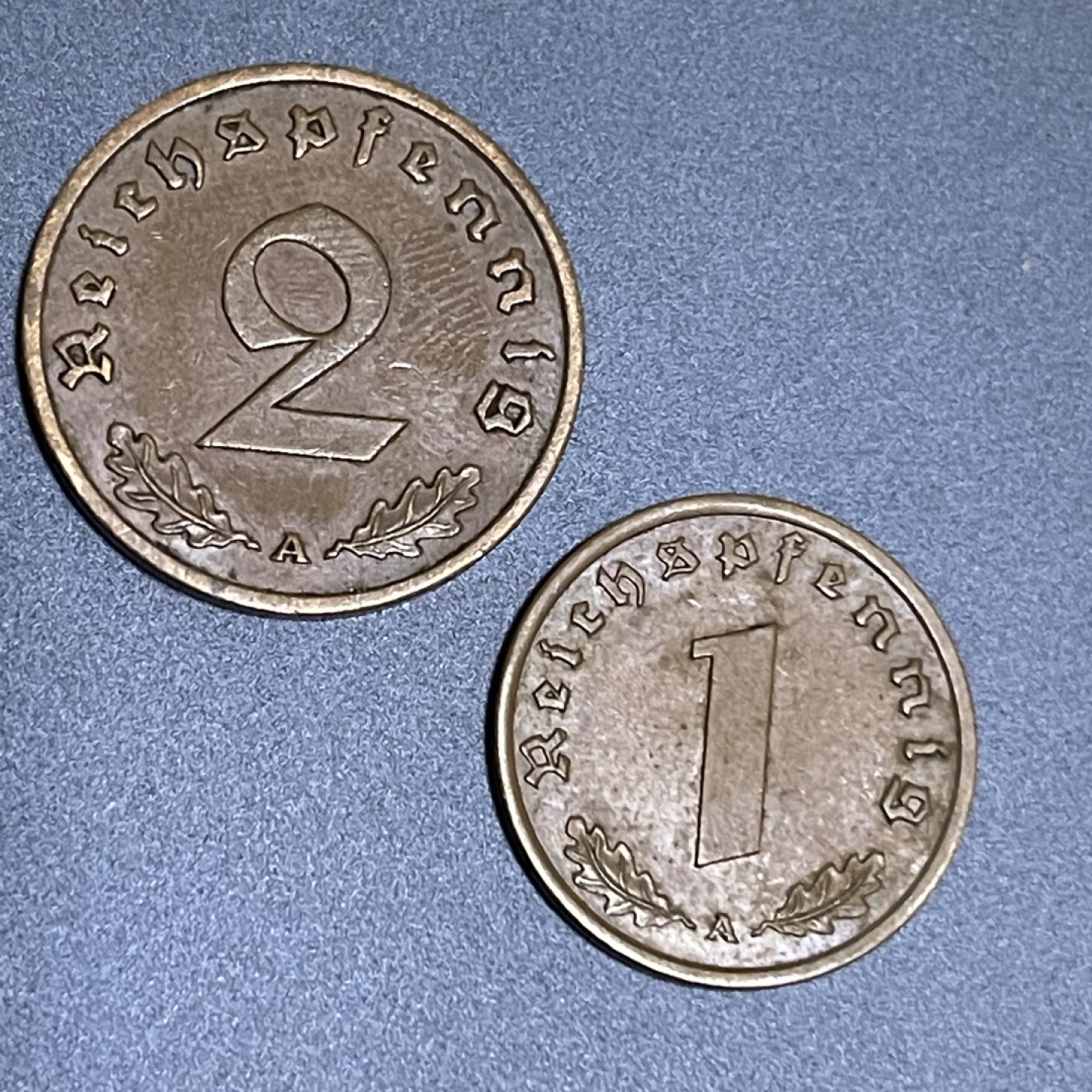 外国硬币0元起拍（23） 德国2战时期1+2芬尼