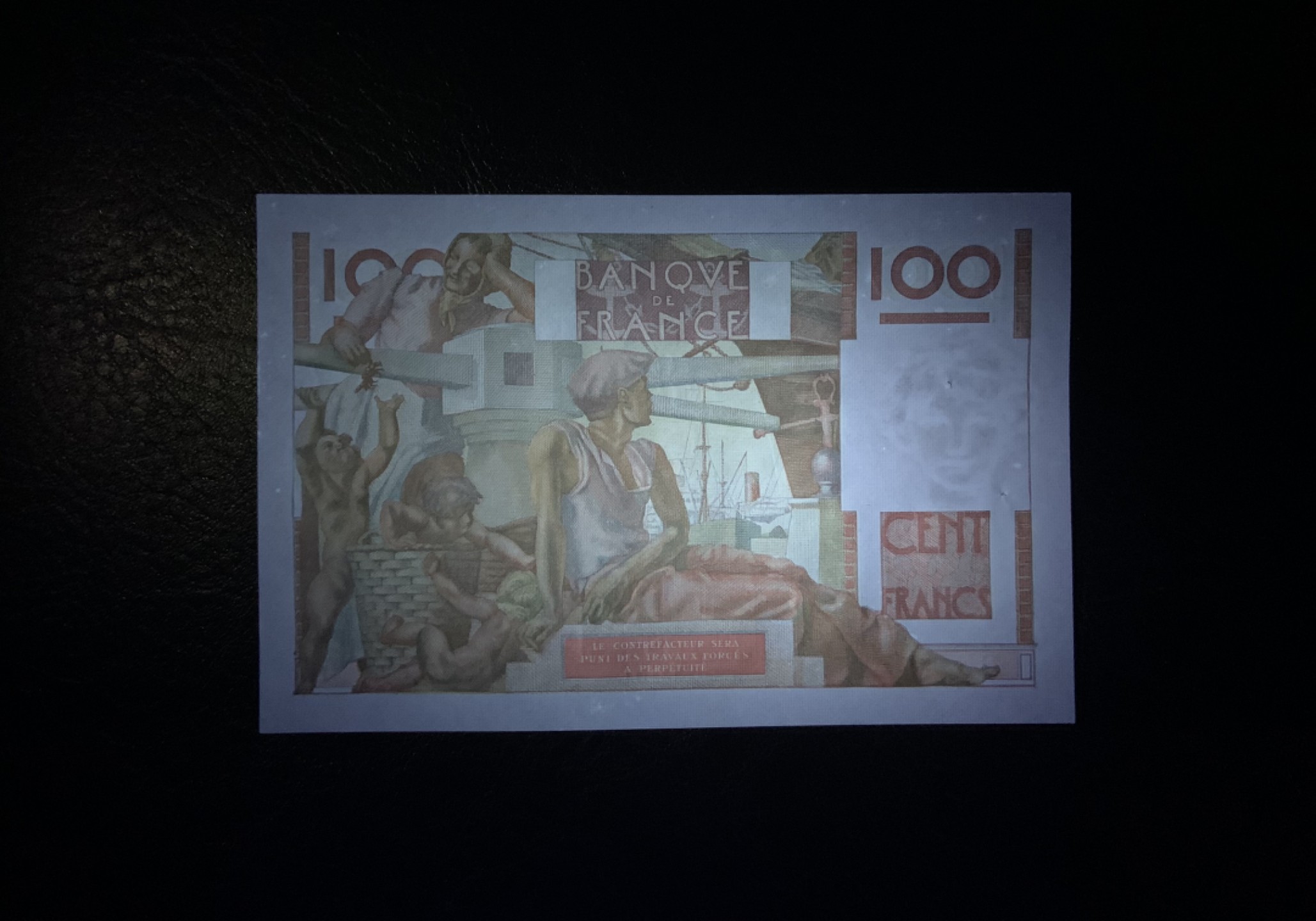 收藏联盟Quantum Auction 第205期拍卖 法国1952年100法郎 品相UNC- 有针孔