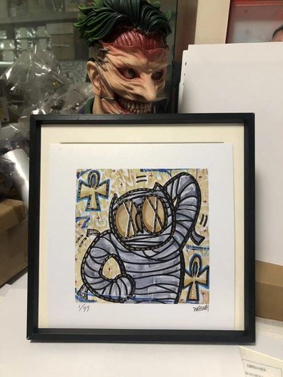 零元拍：歪歪亲笔签名 OWSON系列限量插画复制画《木乃伊》 - 零元拍：歪歪亲笔签名 OWSON系列限量插画复制画《木乃伊》