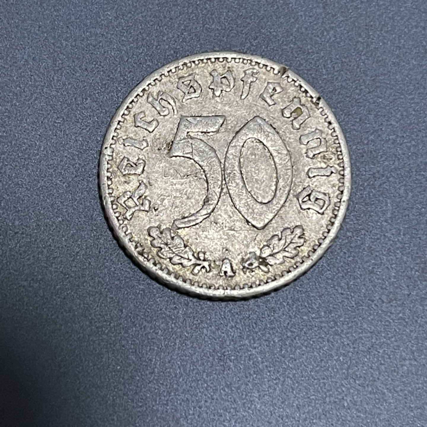 外国硬币0元起拍（23） 德国 2战时期50芬尼铝币