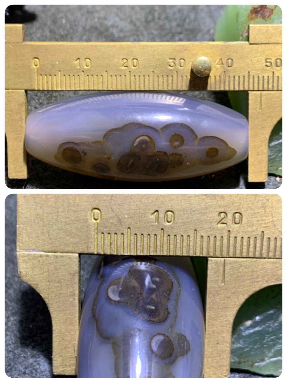 精美高玉化巴西玛瑙气泡纹大桶珠一个，