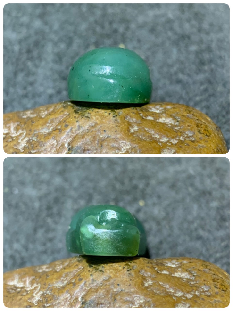天然和田玉碧玉雕刻四季豆一个，