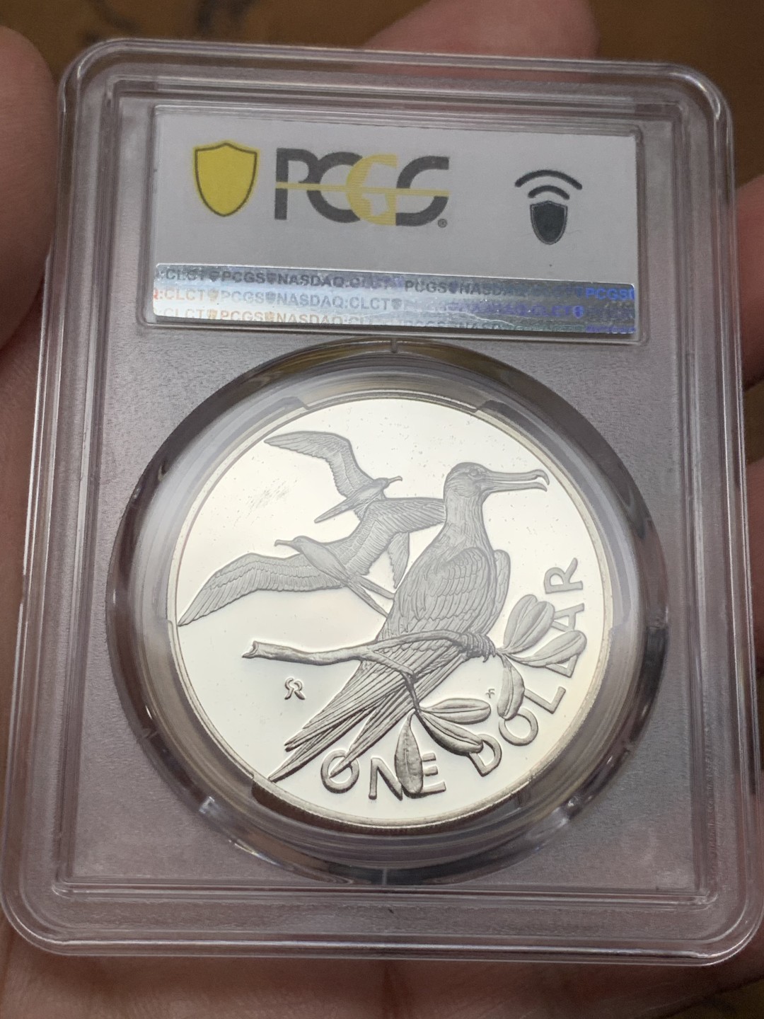 《竞宝斋》第113场-周日，周一 ，2场连拍（全场包邮） PCGS PR67DCAM 1978年英属维珍群岛 纪念伊丽莎白二世登基25周年精制1美元银币 唯一冠军分！