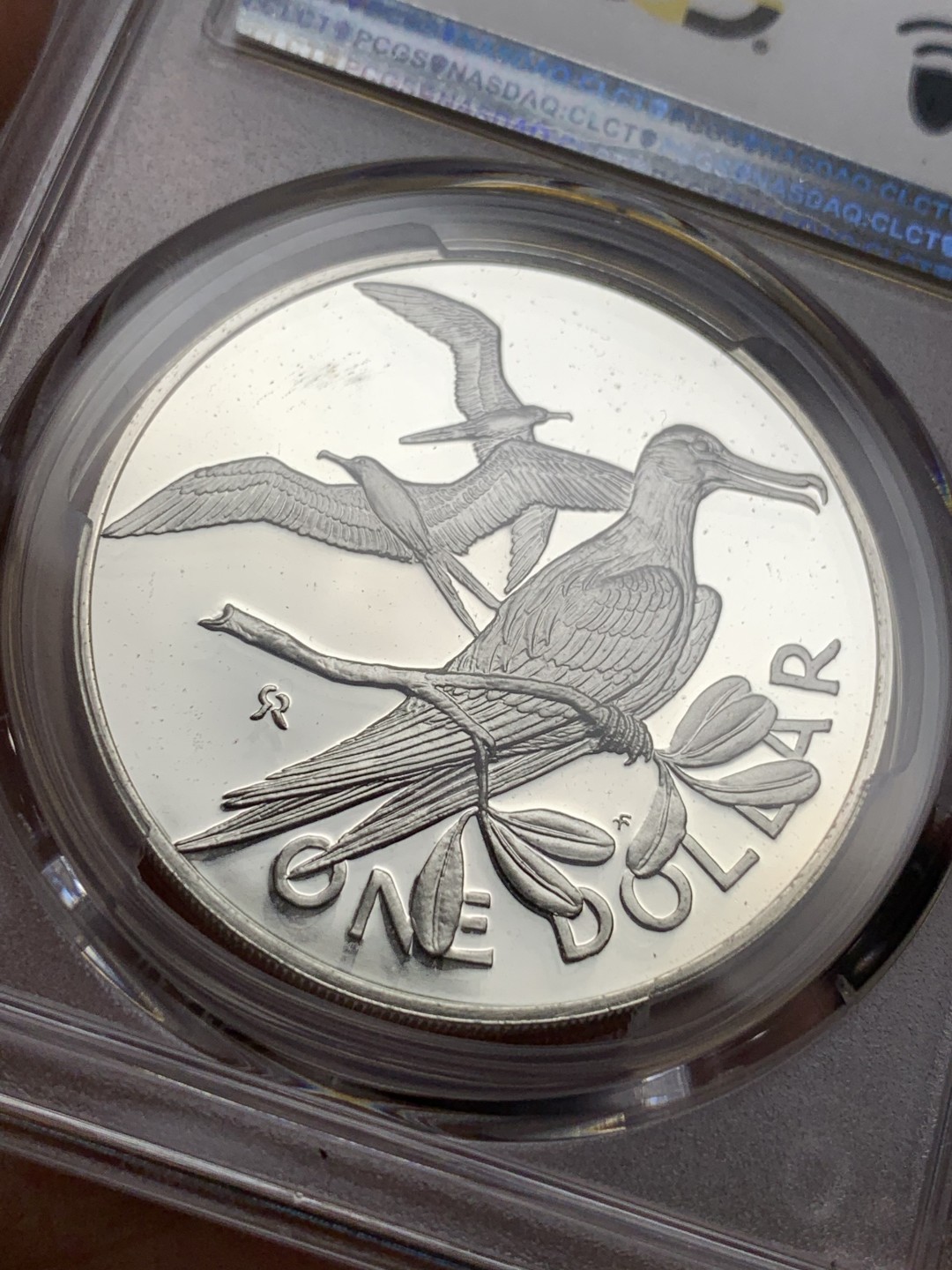 《竞宝斋》第113场-周日，周一 ，2场连拍（全场包邮） PCGS PR67DCAM 1978年英属维珍群岛 纪念伊丽莎白二世登基25周年精制1美元银币 唯一冠军分！