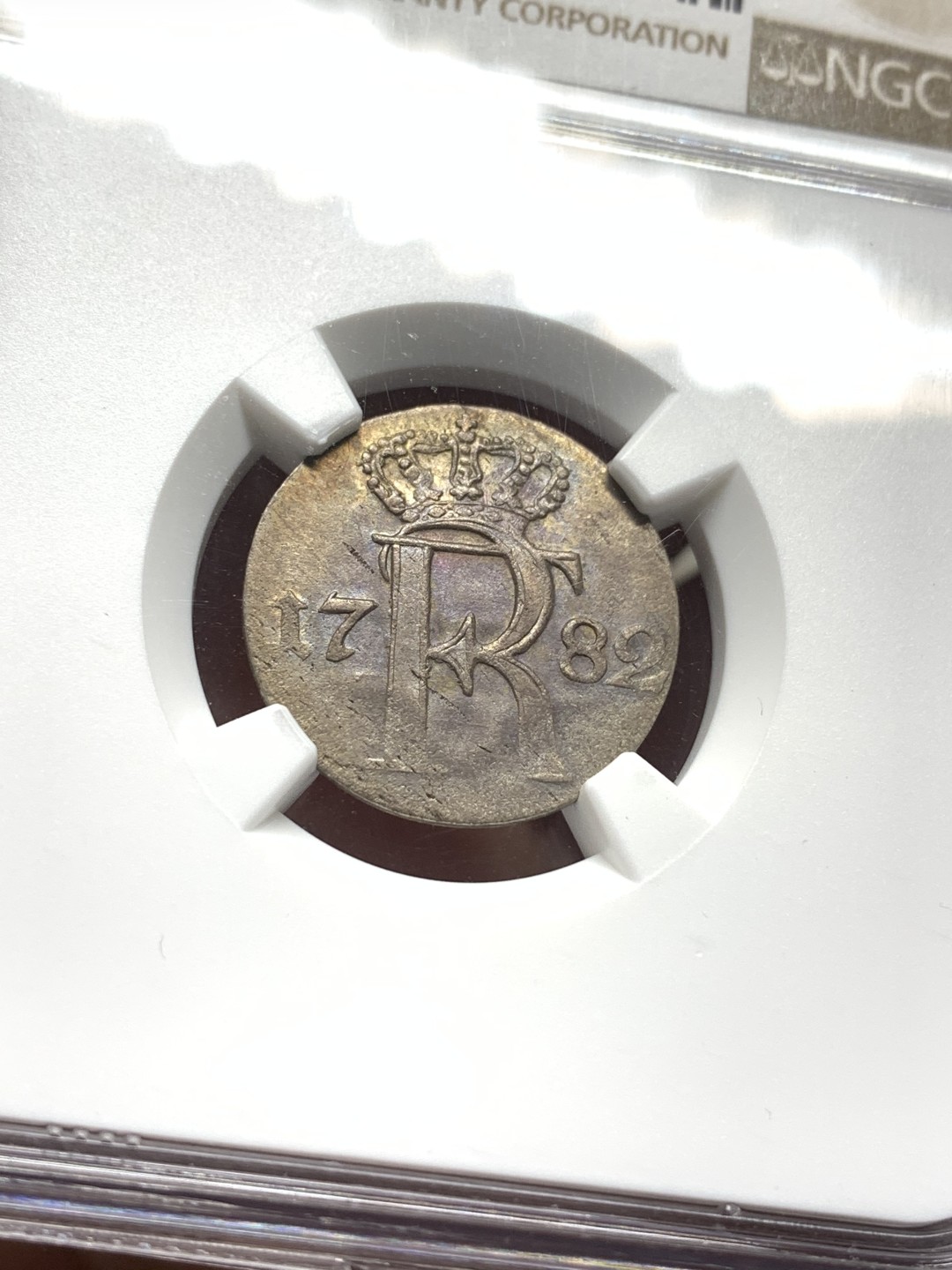 《竞宝斋》第113场-周日，周一 ，2场连拍（全场包邮） NGC MS-63 德国普鲁士 1782年 1/24泰勒，银币，早期好品银币