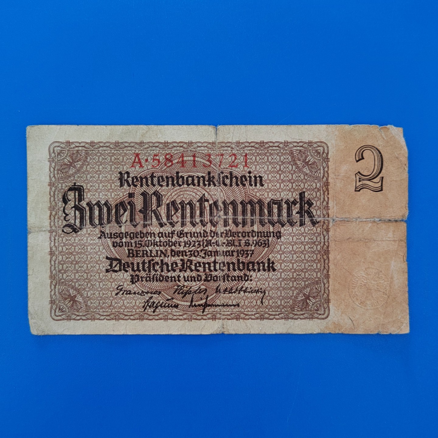 王之爱好～外国纸币 1937年，2马克，德国纸币