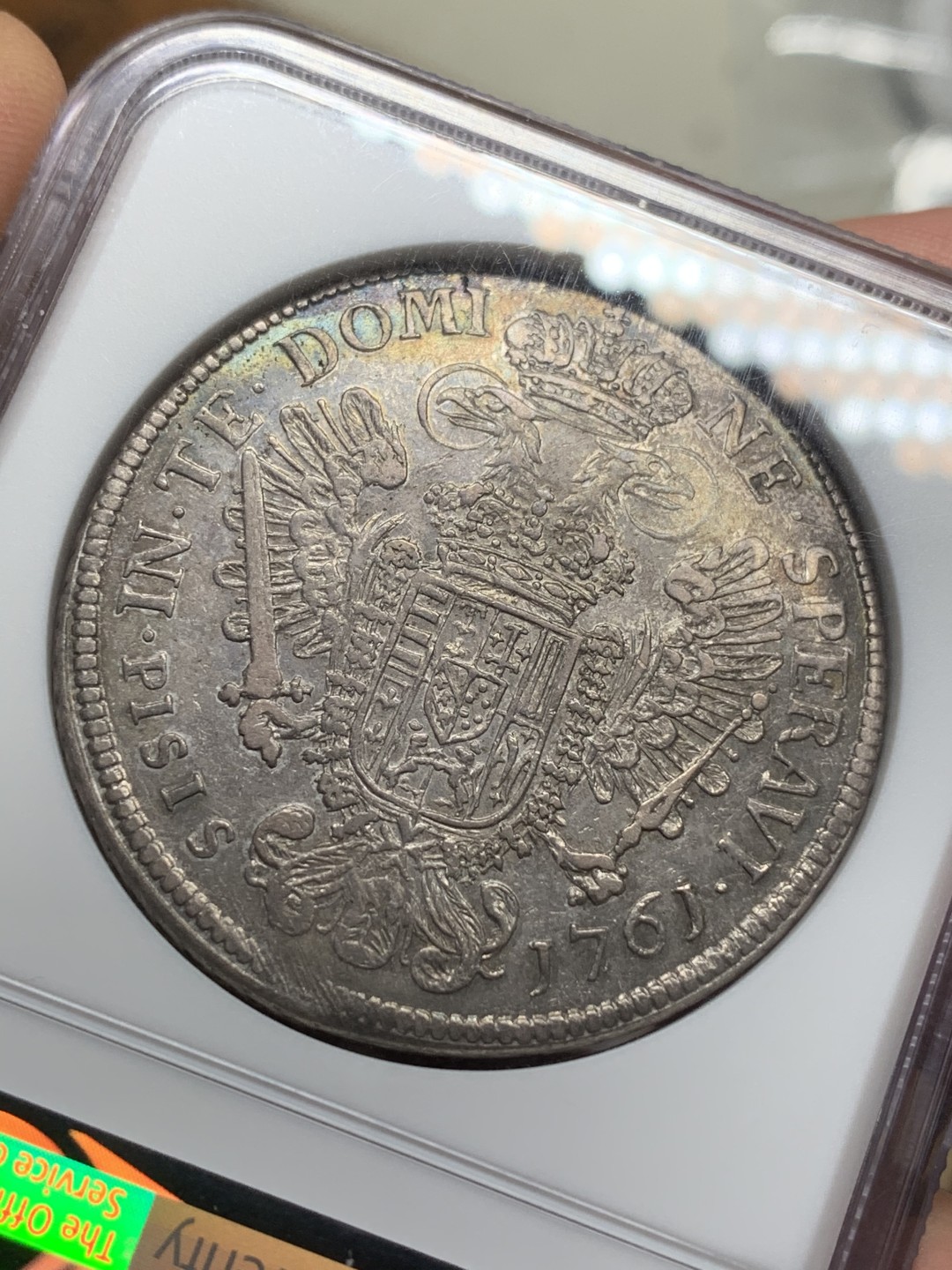 《竞宝斋》第113场-周日，周一 ，2场连拍（全场包邮） 唯一冠军分 NGC AU53意大利托斯卡纳1761年 神罗皇帝弗朗西斯一世 托斯卡纳公爵10PAO大银币