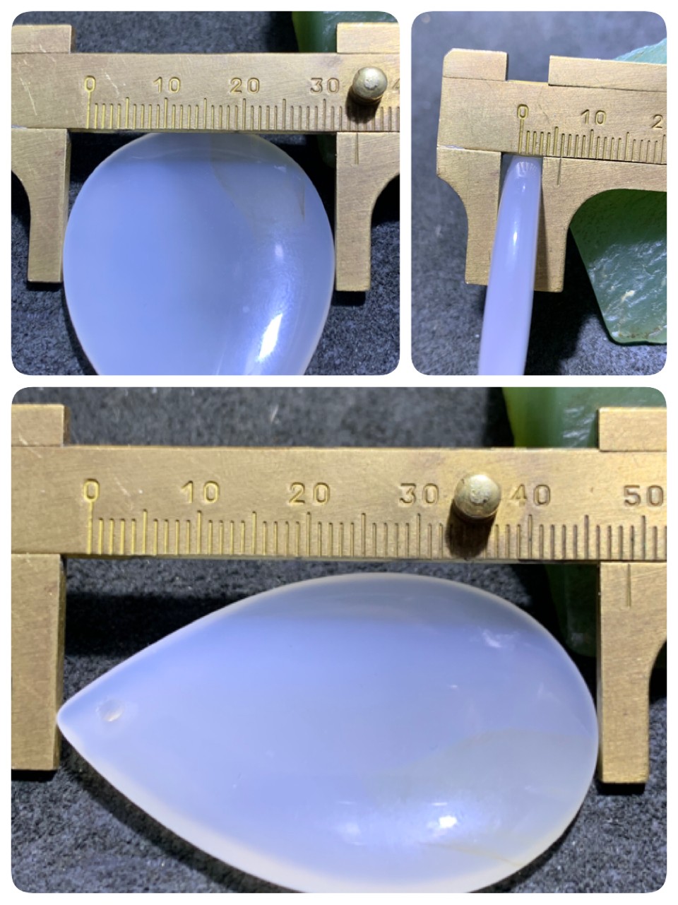 精美高玉化冰透海洋玉髓水滴形吊坠一个！