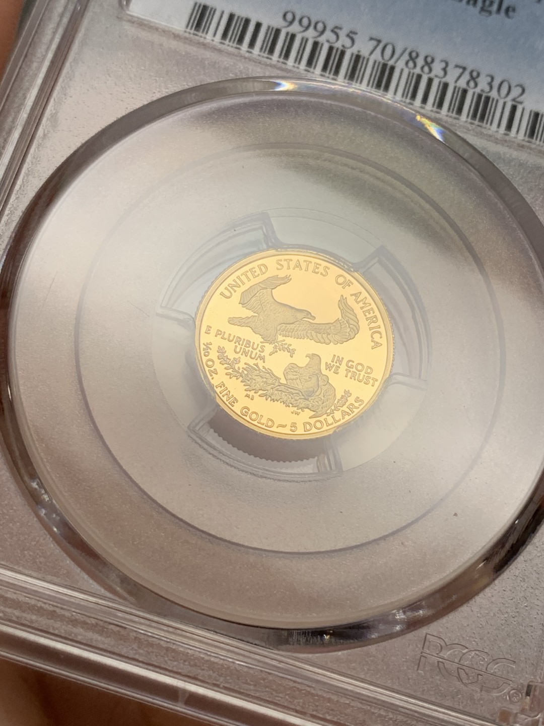 《竞宝斋》第113场-周日，周一 ，2场连拍（全场包邮） PCGS PR70DCAM 2001-W 美国 精制双鹰5美元金币 完美冠军分 PCGS价格指南3706元