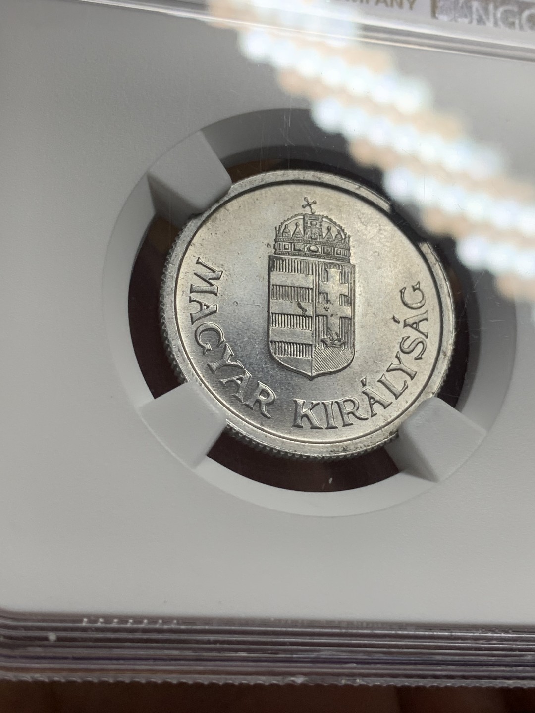 《竞宝斋》第113场-周日，周一 ，2场连拍（全场包邮） 第三名 NGC-MS64 匈牙利 1941年 1潘果铝币 少见品种