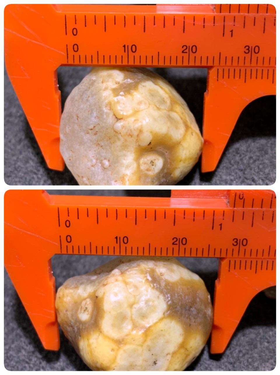 精美戈壁高玉化鱼籽纹筋脉石原石一颗，