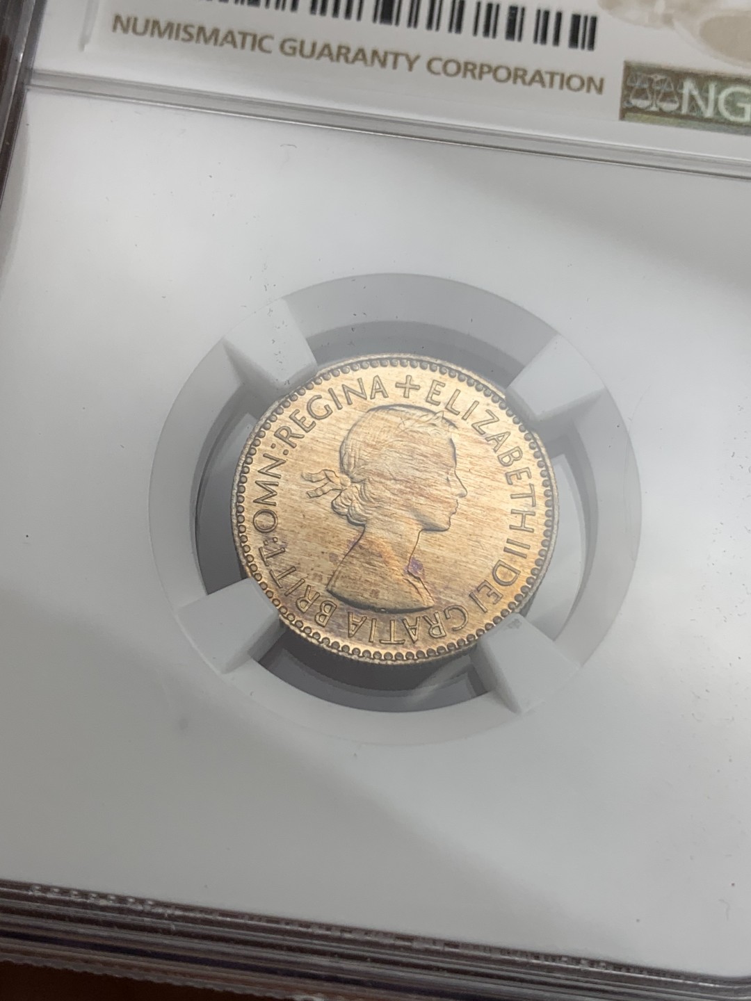 《竞宝斋》第113场-周日，周一 ，2场连拍（全场包邮） NGC PF63 1953英国伊丽莎白加冕首年精制6便士，PF63