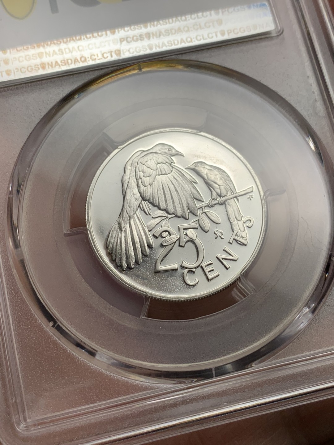 《竞宝斋》第113场-周日，周一 ，2场连拍（全场包邮） PCGS PR66DCAM 1978年英属维珍群岛 纪念伊丽莎白二世登基25周年精制25分银币 唯一冠军分！