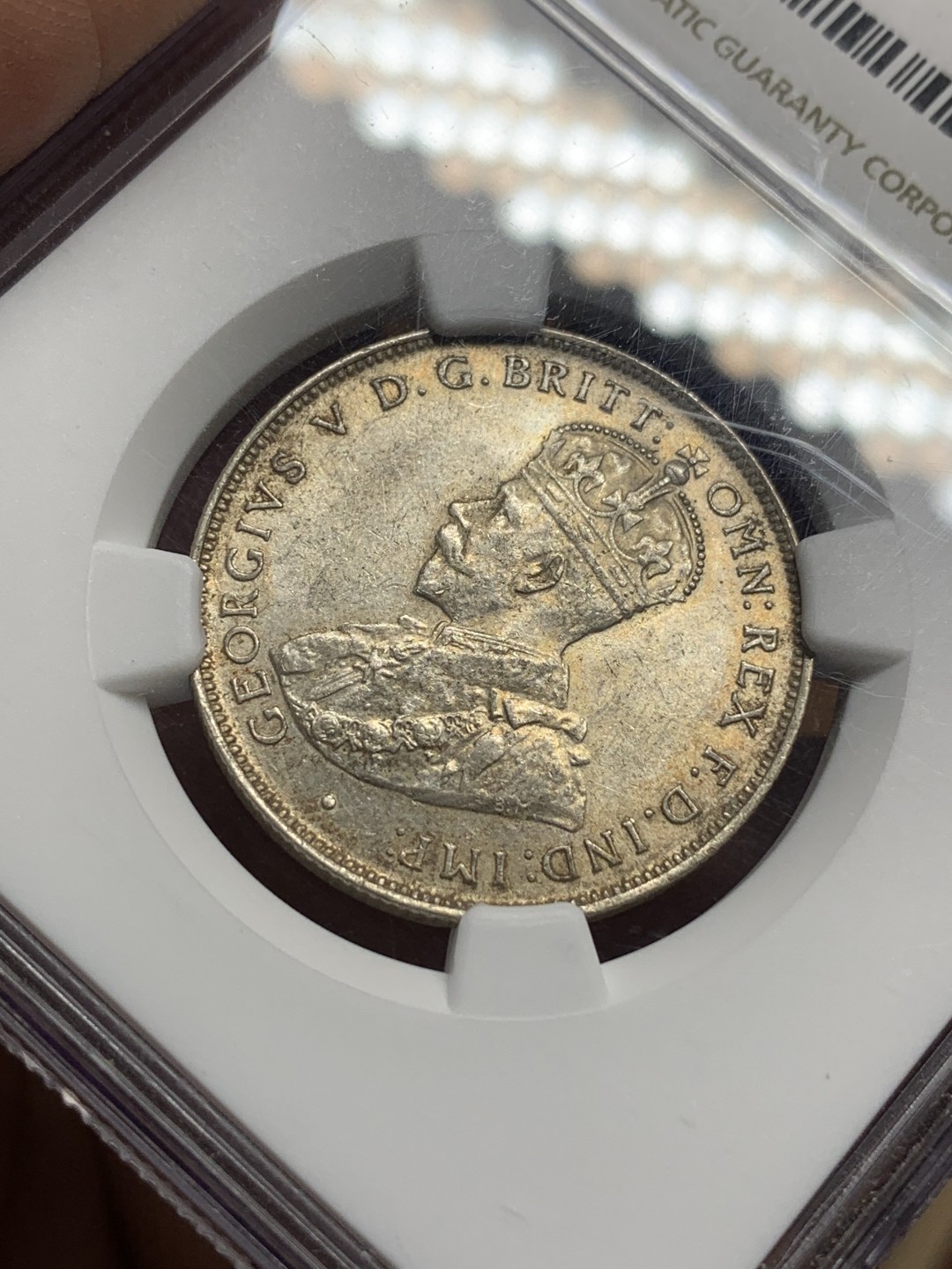 《竞宝斋》第113场-周日，周一 ，2场连拍（全场包邮） NGC-MS61 1919年英属西非2先令银币 不太常见的品种，黄油光MS品