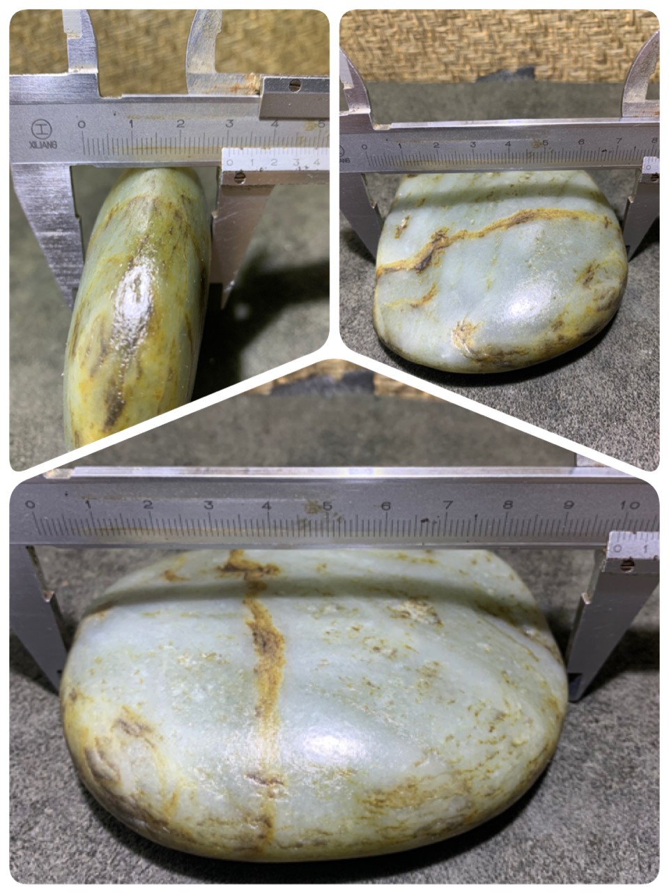 特色和田玉细肉青花独籽把件料独籽一颗