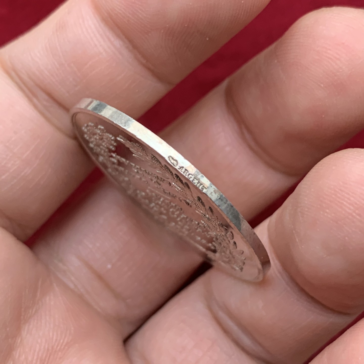 《竞宝斋》第113场-周日，周一 ，2场连拍（全场包邮） 法国女神头像农业协会银章，边铭丰饶角AR，重量13.6g，直径33mm，BU原光镜面感