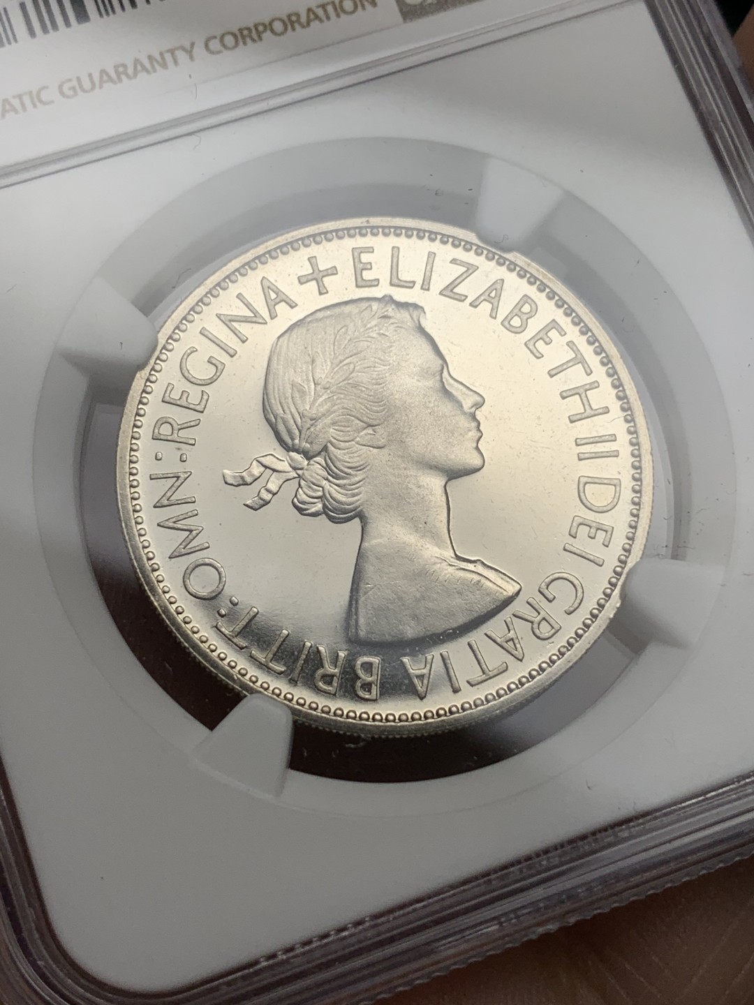 《竞宝斋》第113场-周日，周一 ，2场连拍（全场包邮） NGC PF64 1953英国伊丽莎白加冕 首年精制 半克朗