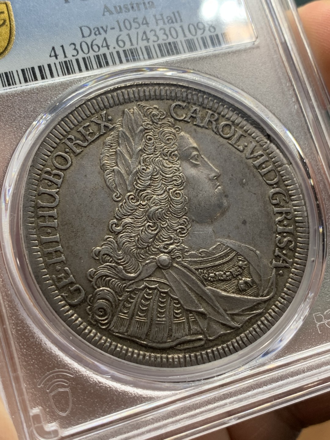 《竞宝斋》第113场-周日，周一 ，2场连拍（全场包邮） 难得亚军分 PCGS-MS61 神圣罗马帝国 1728年 大波浪 卡尔六世 1泰勒银币 一步到位收藏级品相