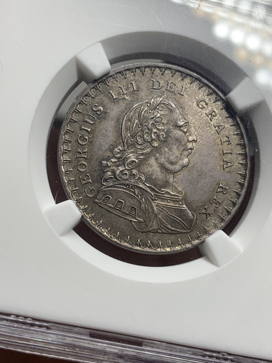 《竞宝斋》第113场-周日，周一 ，2场连拍（全场包邮） NGC MS64 英国乔三 英格兰银行1812 1先令6便士 收藏级高分