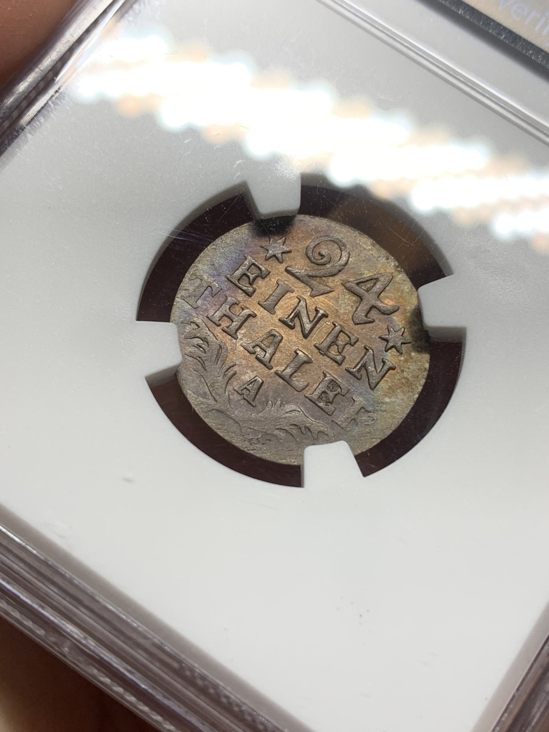 《竞宝斋》第113场-周日，周一 ，2场连拍（全场包邮） NGC MS-63 德国普鲁士 1782年 1/24泰勒，银币，早期好品银币