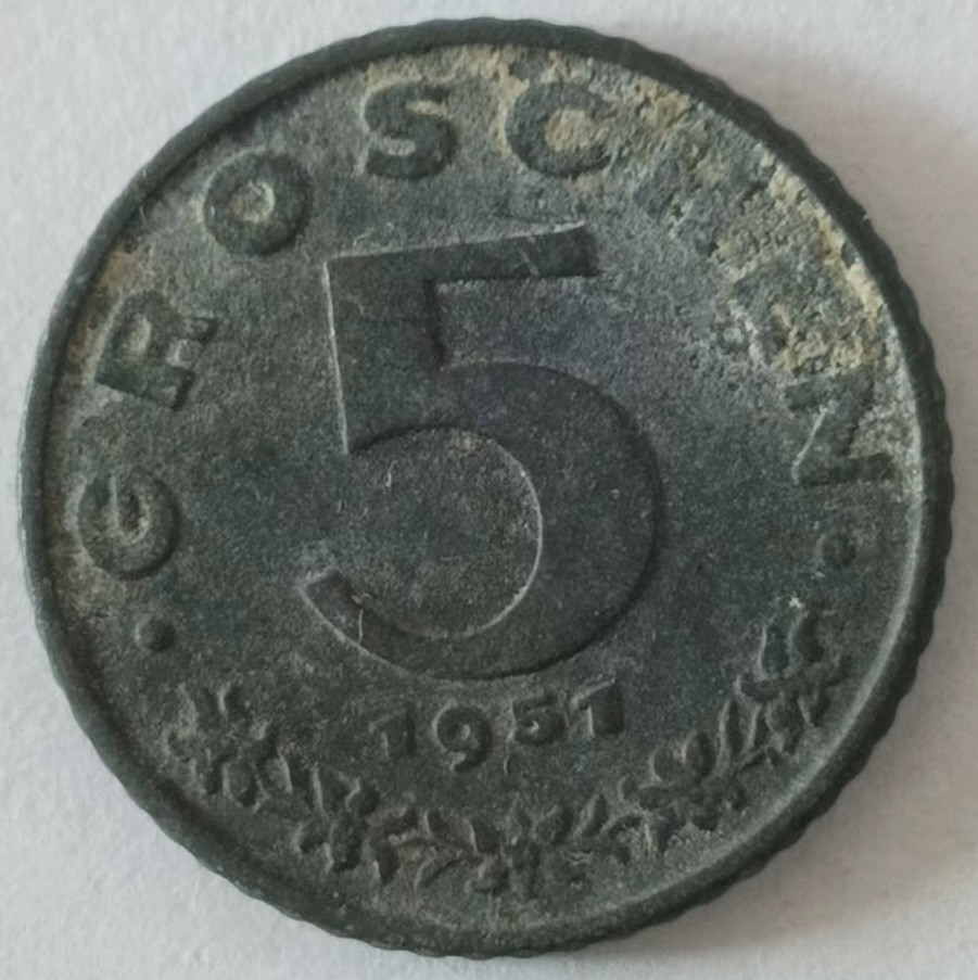 泡泡堂第139期  世界硬币专场（无押金，无佣金，捡漏，全场20包邮，偏远地区除外） 奥地利1951年5格