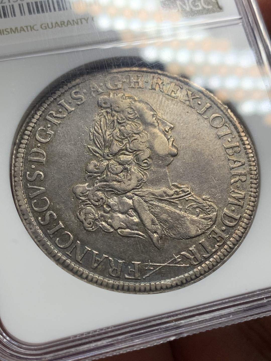 《竞宝斋》第113场-周日，周一 ，2场连拍（全场包邮） 唯一冠军分 NGC AU53意大利托斯卡纳1761年 神罗皇帝弗朗西斯一世 托斯卡纳公爵10PAO大银币