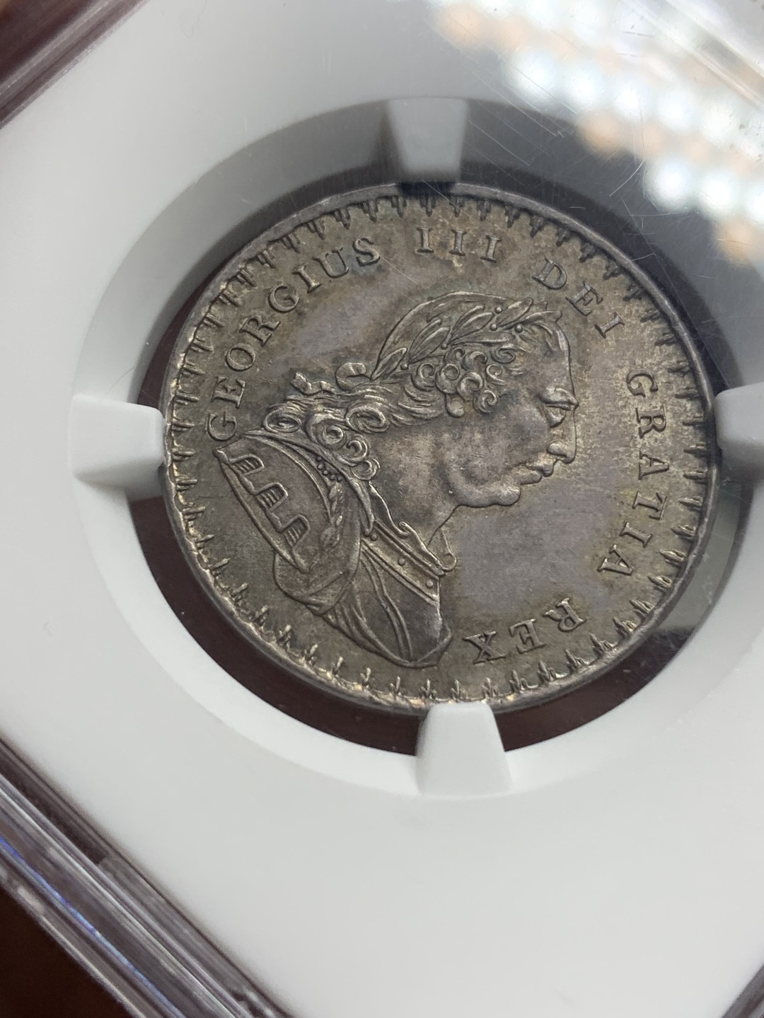 《竞宝斋》第113场-周日，周一 ，2场连拍（全场包邮） NGC MS64 英国乔三 英格兰银行1812 1先令6便士 收藏级高分