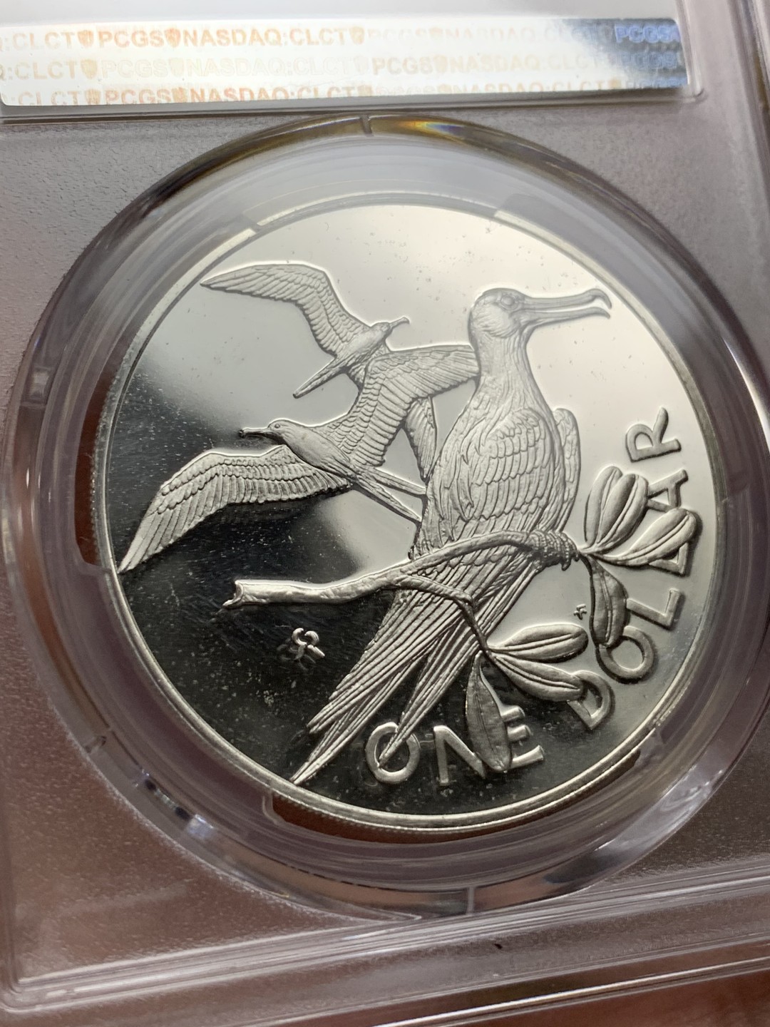 《竞宝斋》第113场-周日，周一 ，2场连拍（全场包邮） PCGS PR67DCAM 1978年英属维珍群岛 纪念伊丽莎白二世登基25周年精制1美元银币 唯一冠军分！