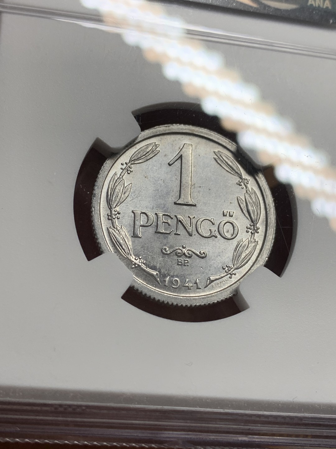 《竞宝斋》第113场-周日，周一 ，2场连拍（全场包邮） 第三名 NGC-MS64 匈牙利 1941年 1潘果铝币 少见品种