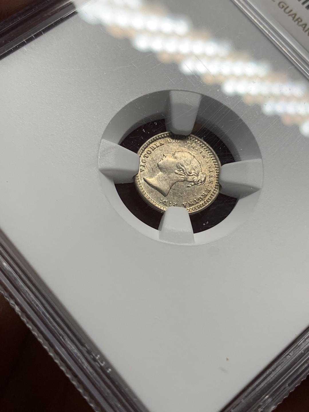 《竞宝斋》第113场-周日，周一 ，2场连拍（全场包邮） NGC MS-63 英国维多利亚 1843年 1.5便士，银币，高分好品相