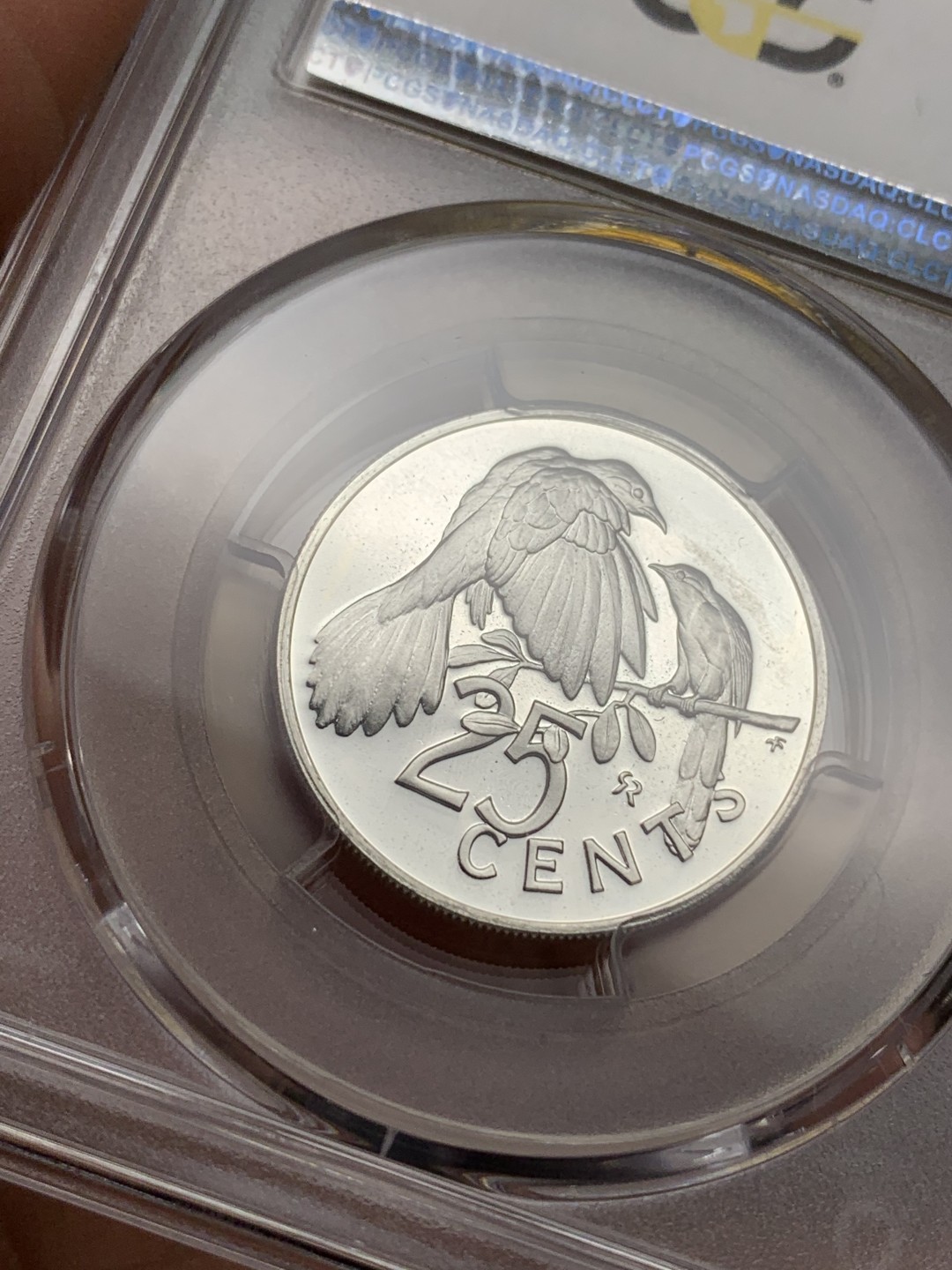 《竞宝斋》第113场-周日，周一 ，2场连拍（全场包邮） PCGS PR66DCAM 1978年英属维珍群岛 纪念伊丽莎白二世登基25周年精制25分银币 唯一冠军分！