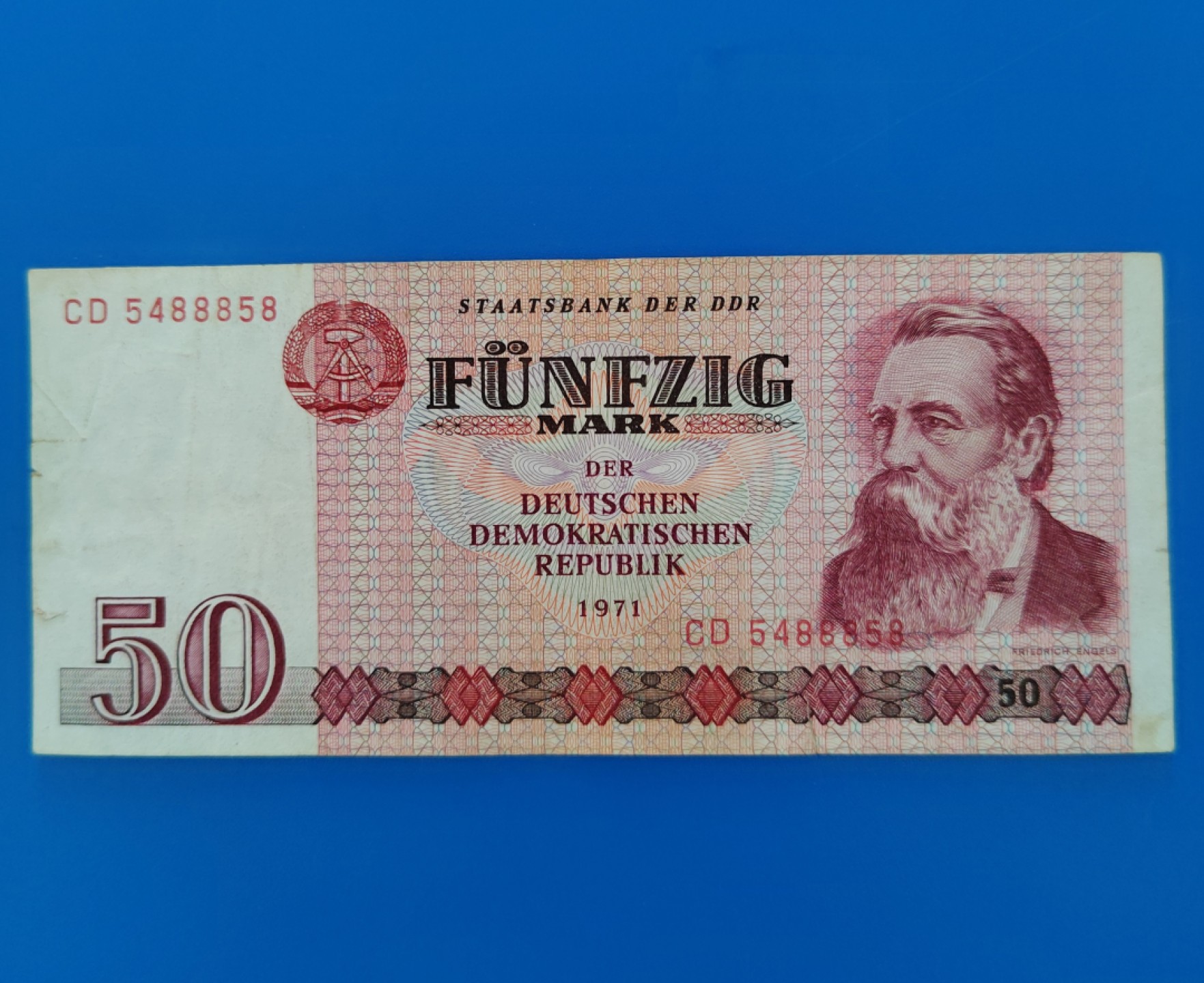 王之爱好～外国纸币 1971年，50马克，德国纸币