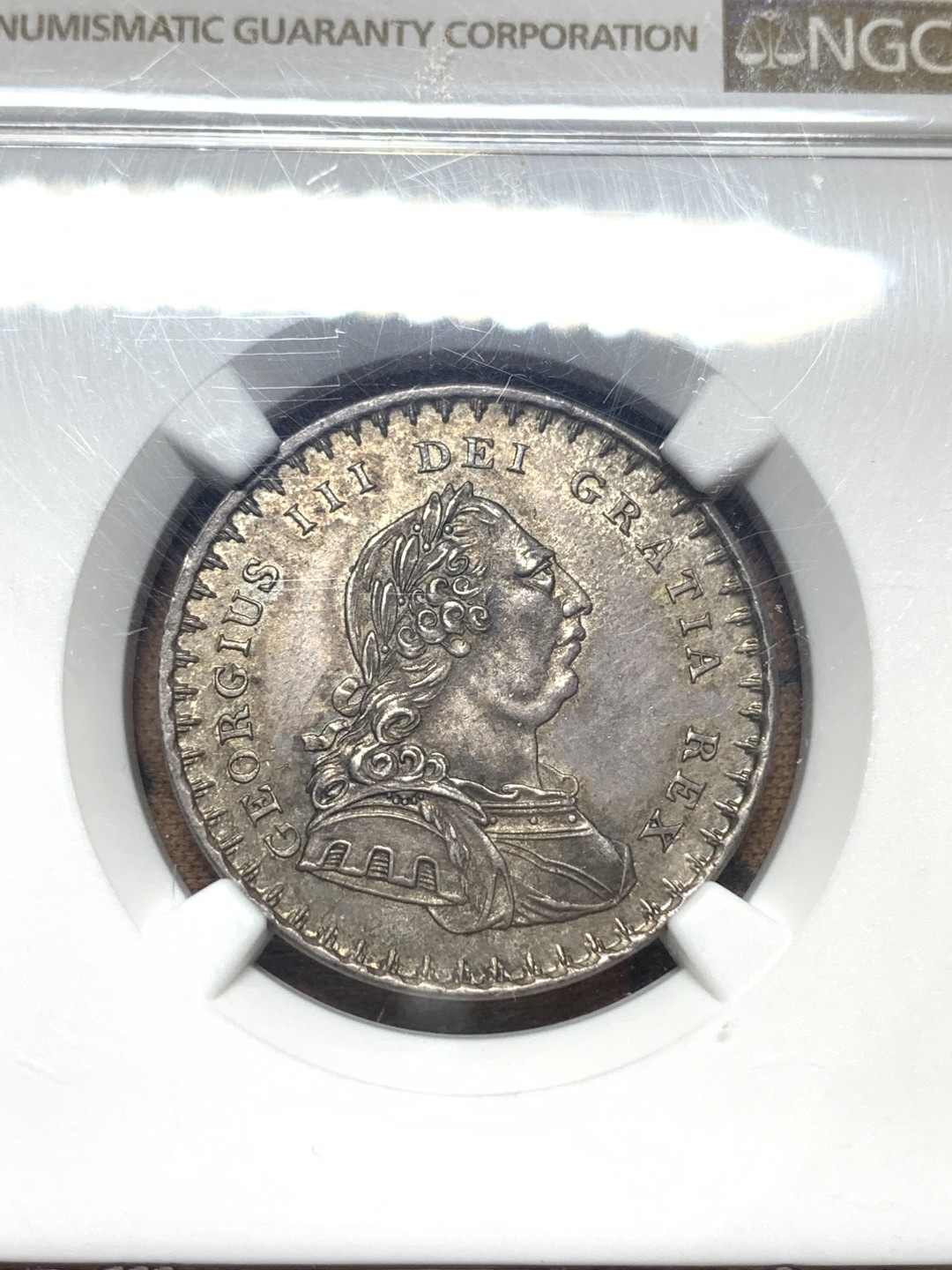 《竞宝斋》第113场-周日，周一 ，2场连拍（全场包邮） NGC MS64 英国乔三 英格兰银行1812 1先令6便士 收藏级高分