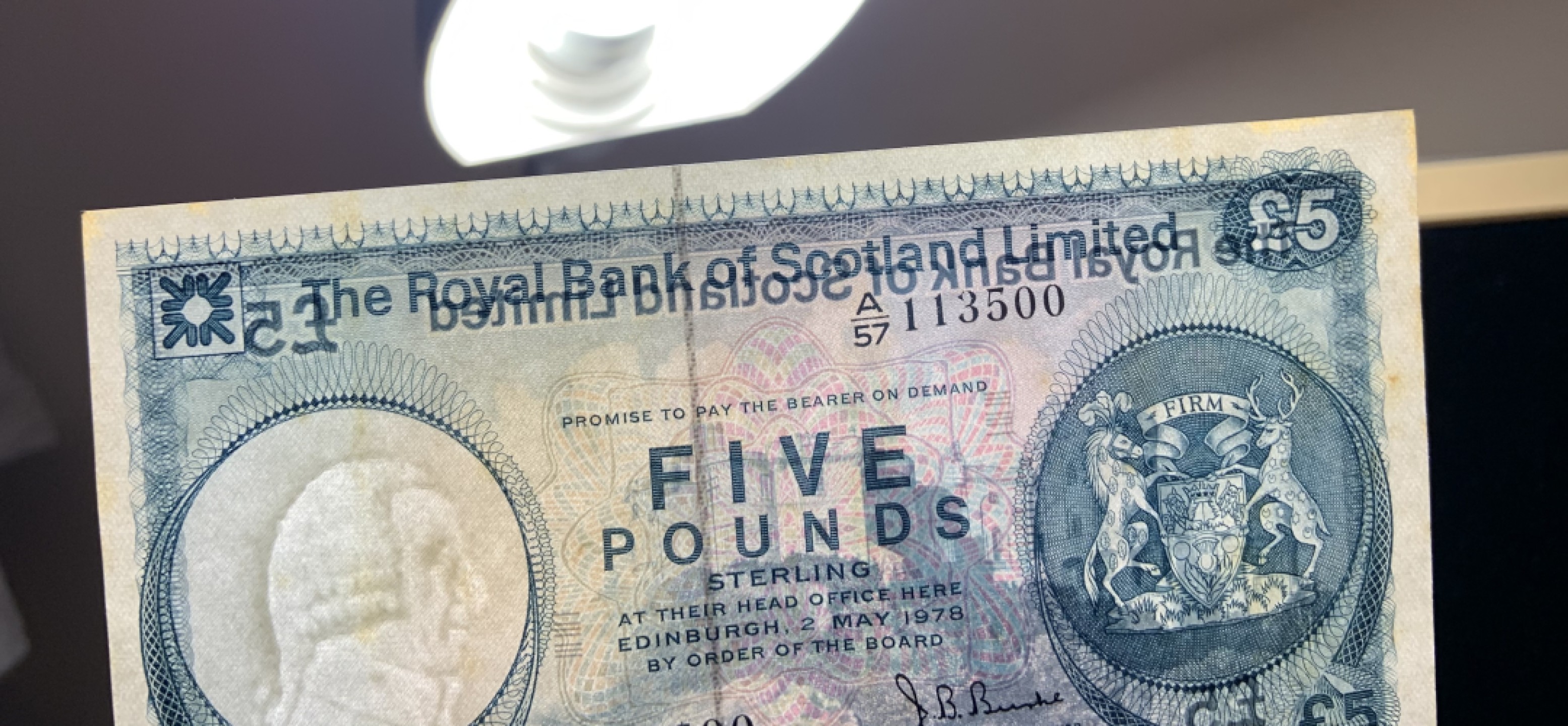 收藏联盟Quantum Auction 第206期拍卖 苏格兰1978年5镑 品相UNC-