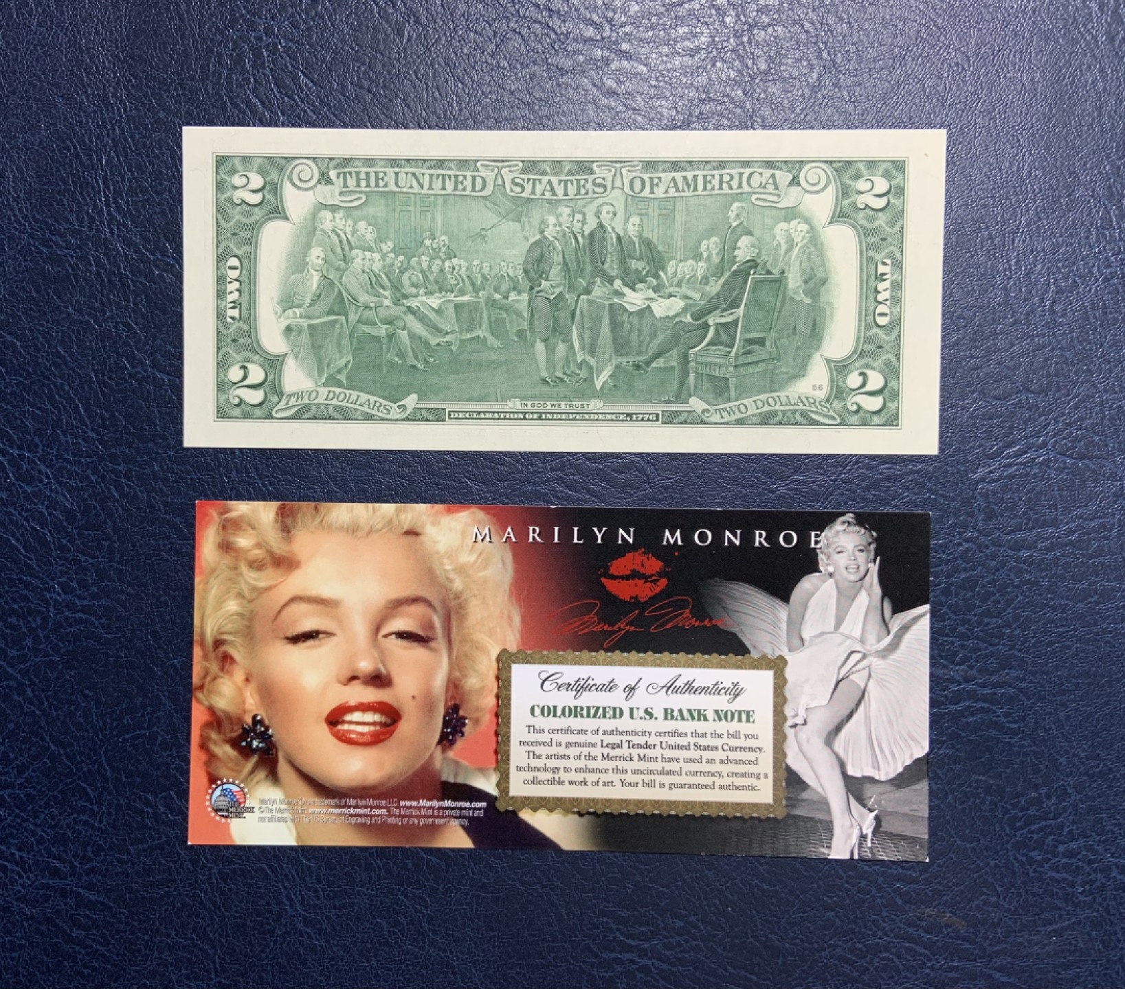 收藏联盟Quantum Auction 第205期拍卖 美国2美元玛丽莲梦露纪念钞 品相全新UNC