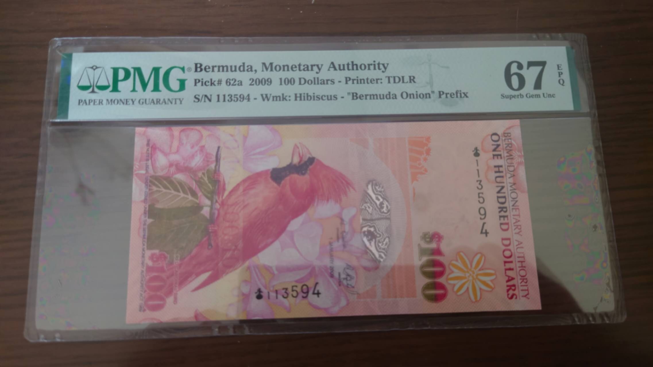 11.11日【囧羊收藏】双11评级币专场（总第48期暨2022年第五期） 2009年百慕大100元 洋葱冠 PMG67E高分 尾4