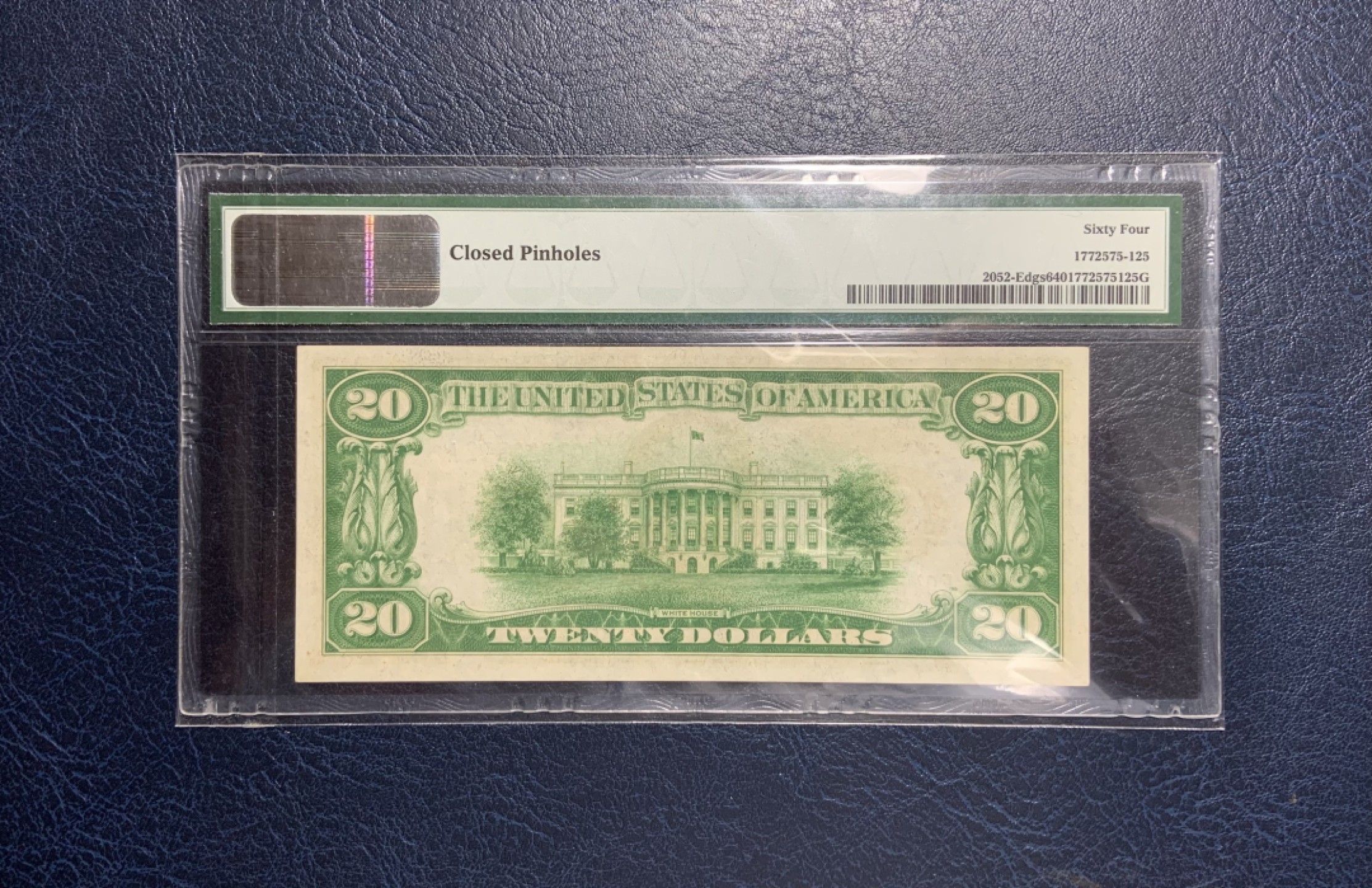 收藏联盟Quantum Auction 第205期拍卖 美国1928年联邦储备券20元 PMG64