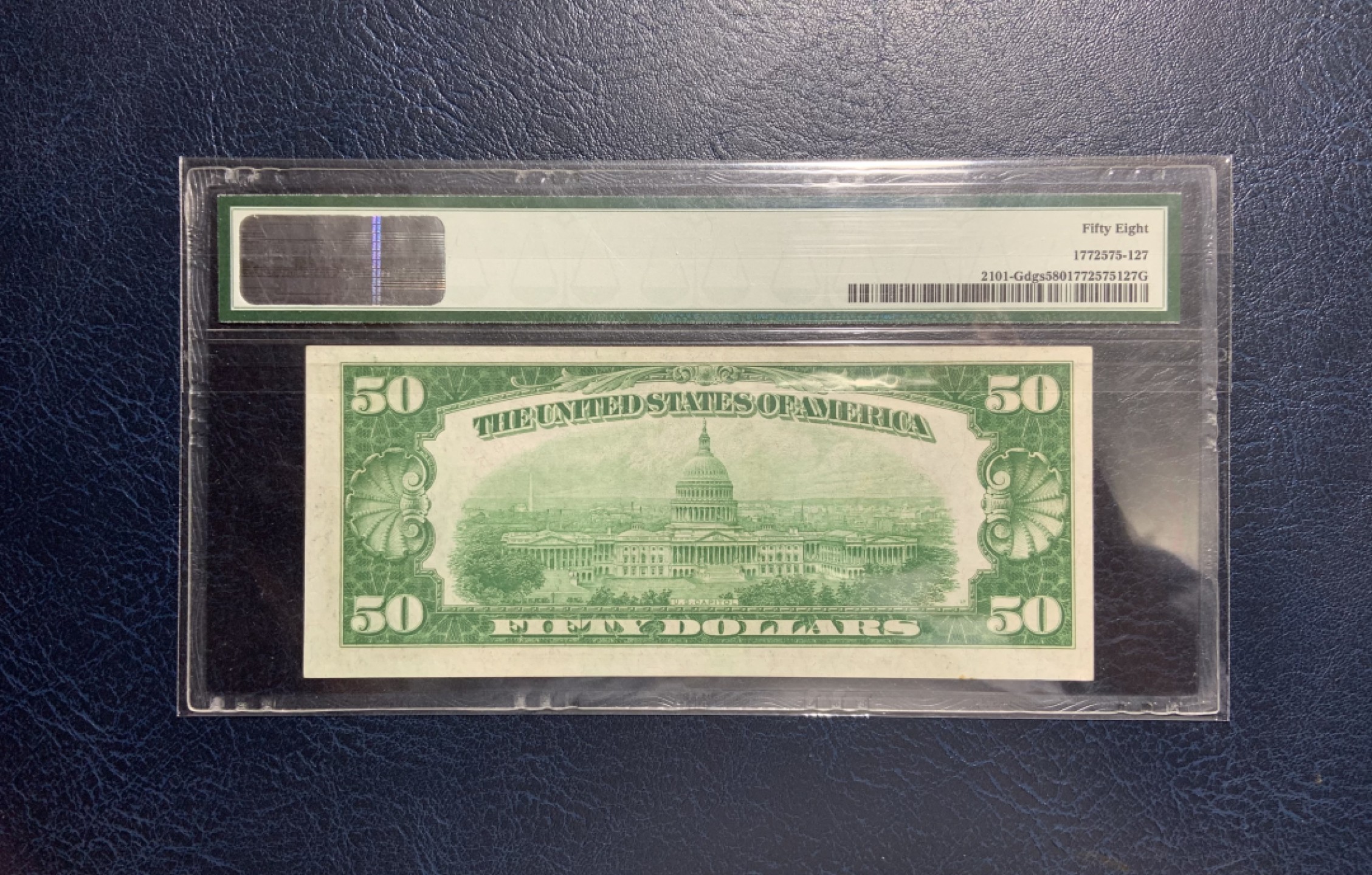 收藏联盟Quantum Auction 第205期拍卖 美国1928年联邦储备券50元 PMG58