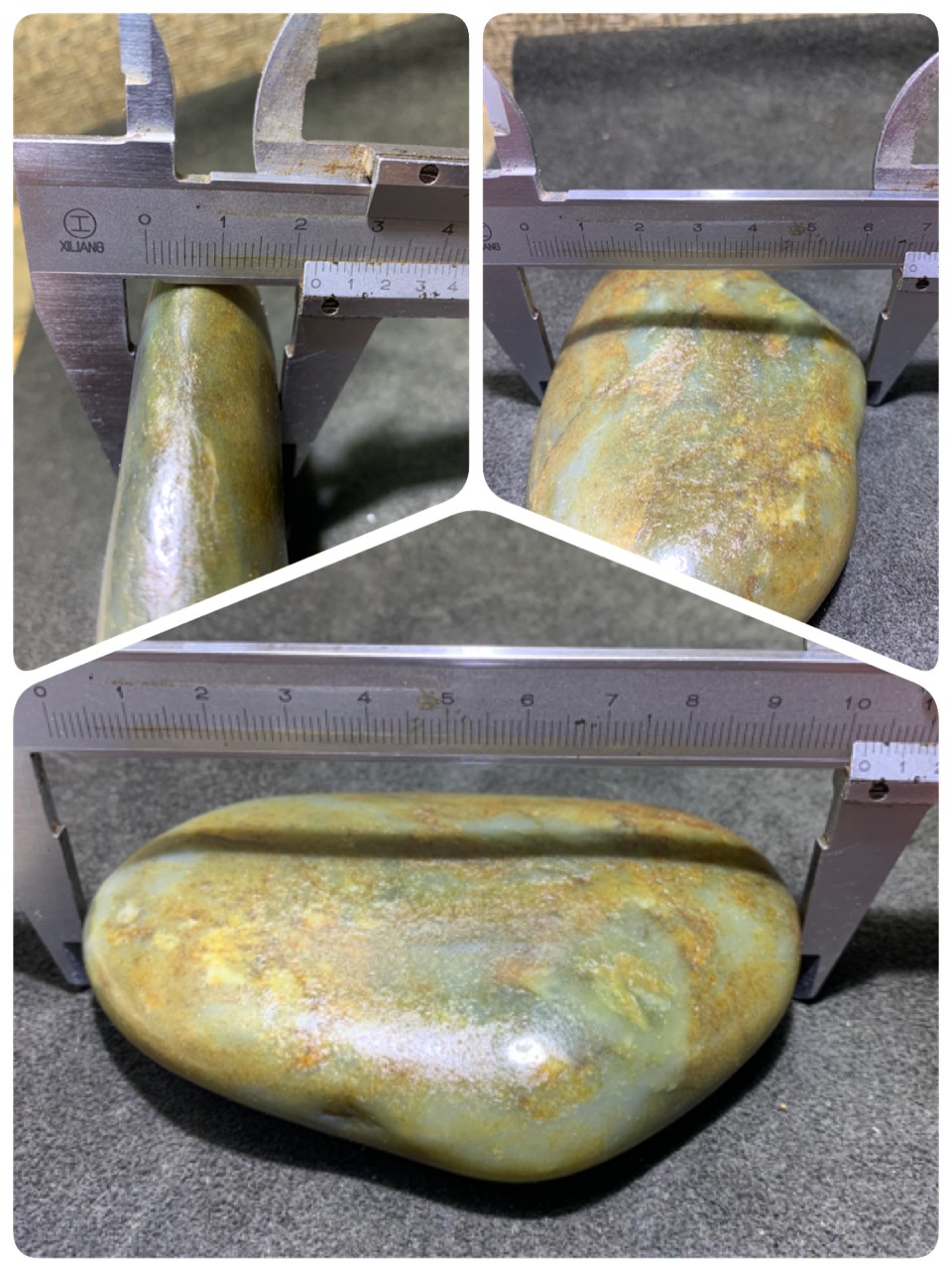 特色满皮青玉青花和田玉大把件独籽一颗，