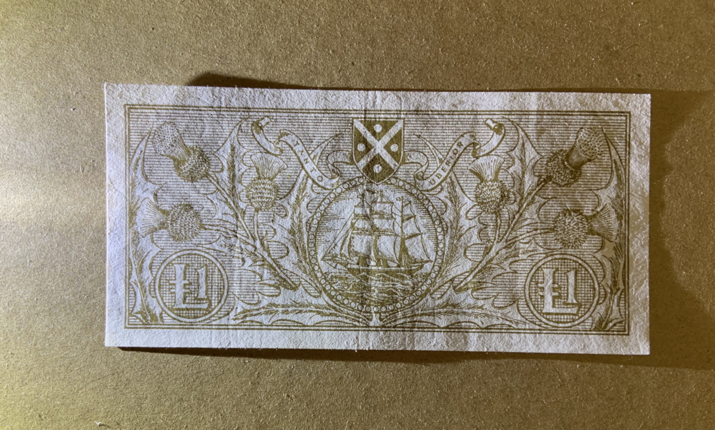 收藏联盟Quantum Auction 第206期拍卖 苏格兰1965年1镑 品相AU- 