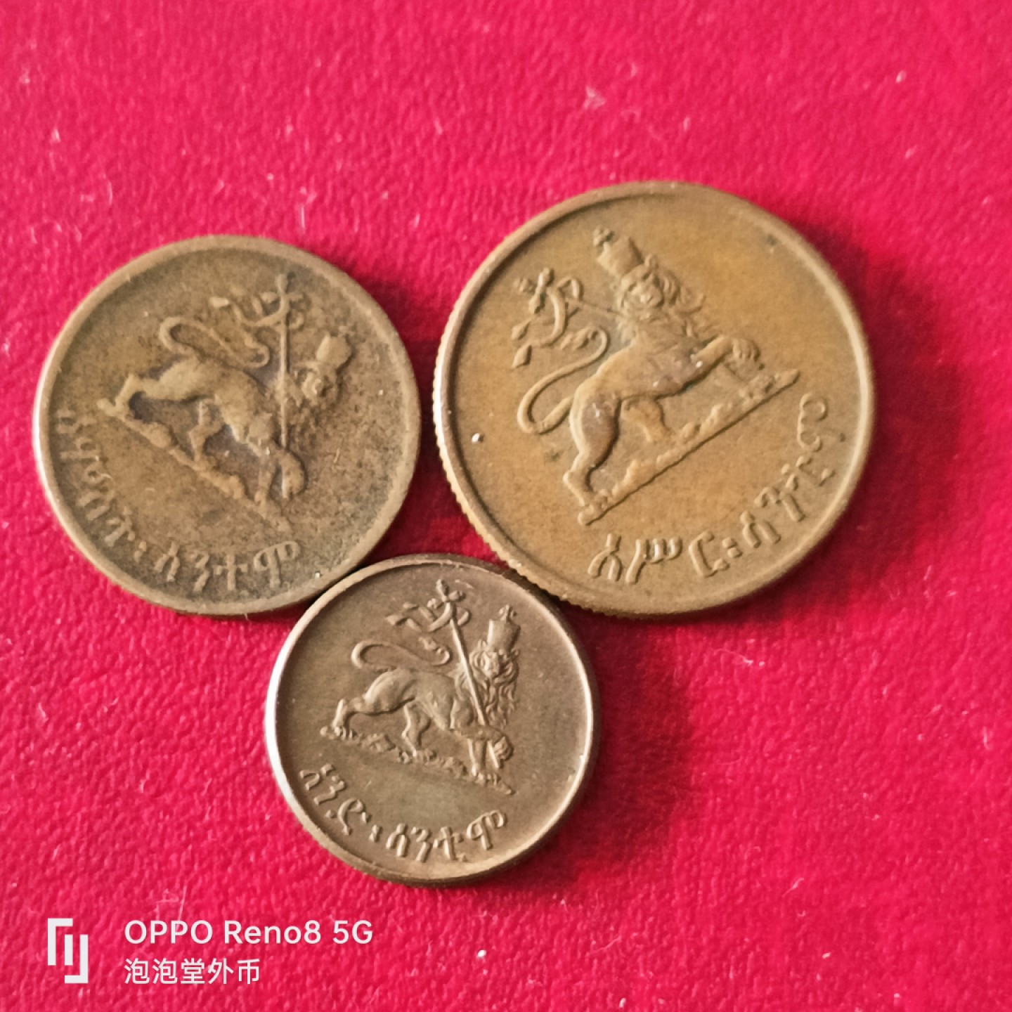 泡泡堂微拍第二十三幕精品硬币捡漏专场👿👿，零佣金，零押金，累计满二十元包邮 埃塞俄比亚小狮子老币一套。