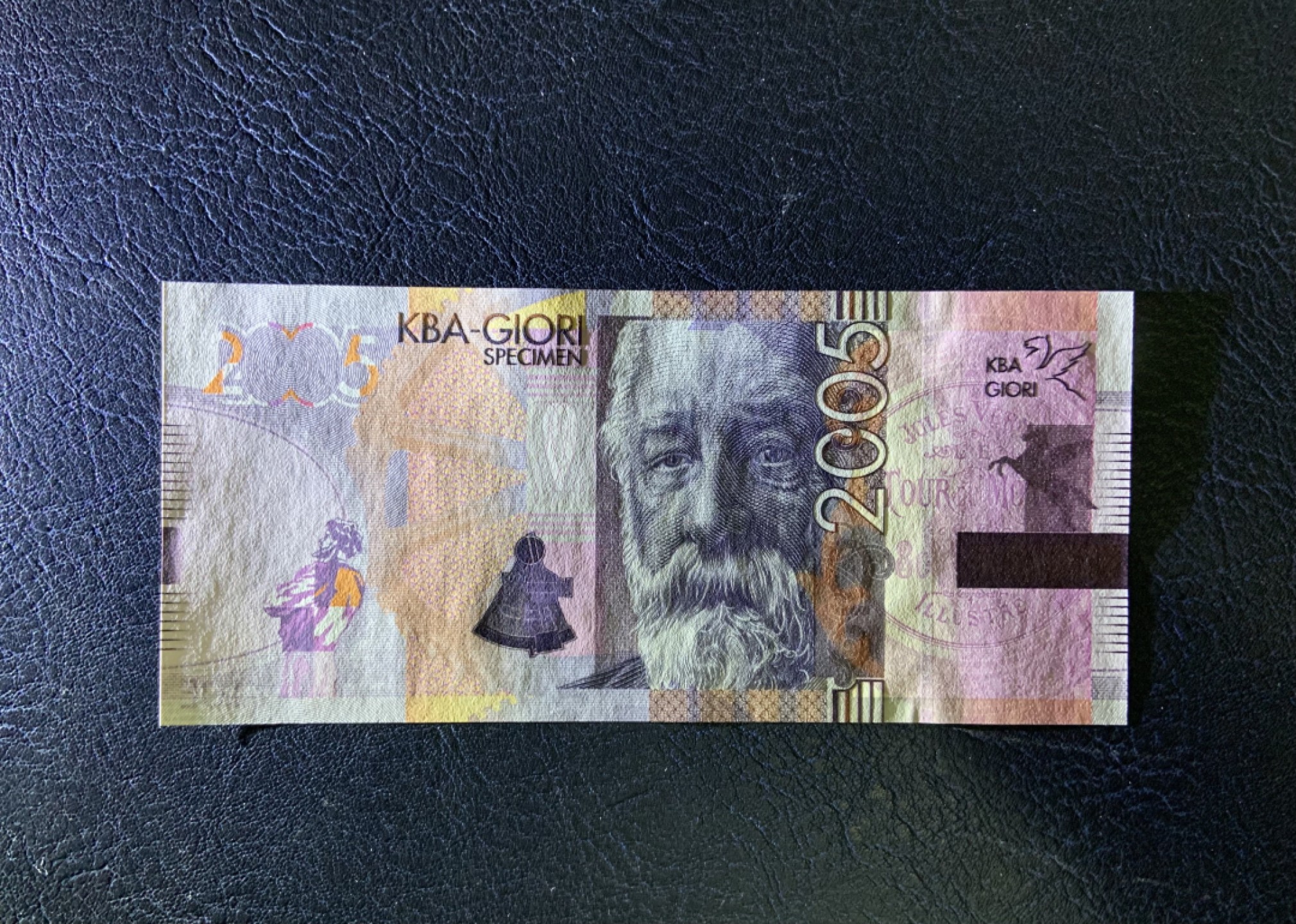 收藏联盟Quantum Auction 第205期拍卖 瑞士KBA公司儒勒凡尔纳测试钞 品相全新UNC