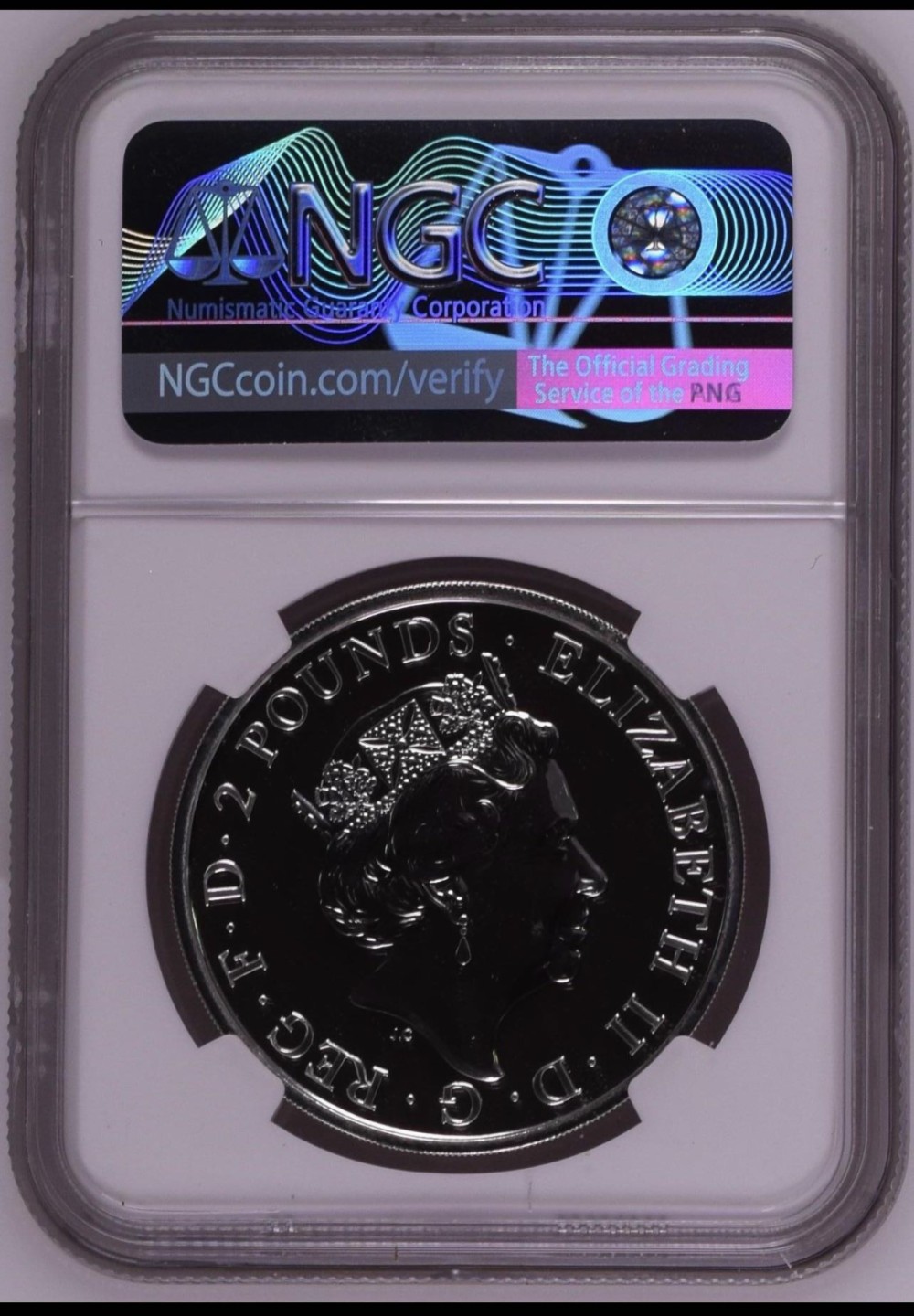 收藏联盟Quantum Auction 第206期拍卖 2021年英国大不列颠女神2镑银币  NGC MS69 首发蓝标 限量发行