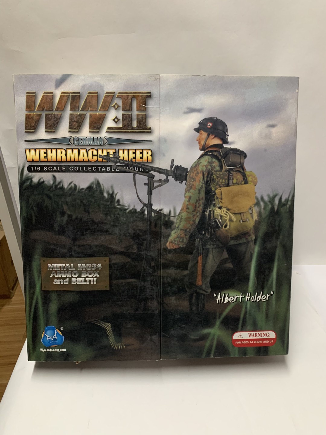 零元拍：DID 80045 1/6 绝版德军MG34机枪手，全新未拆。