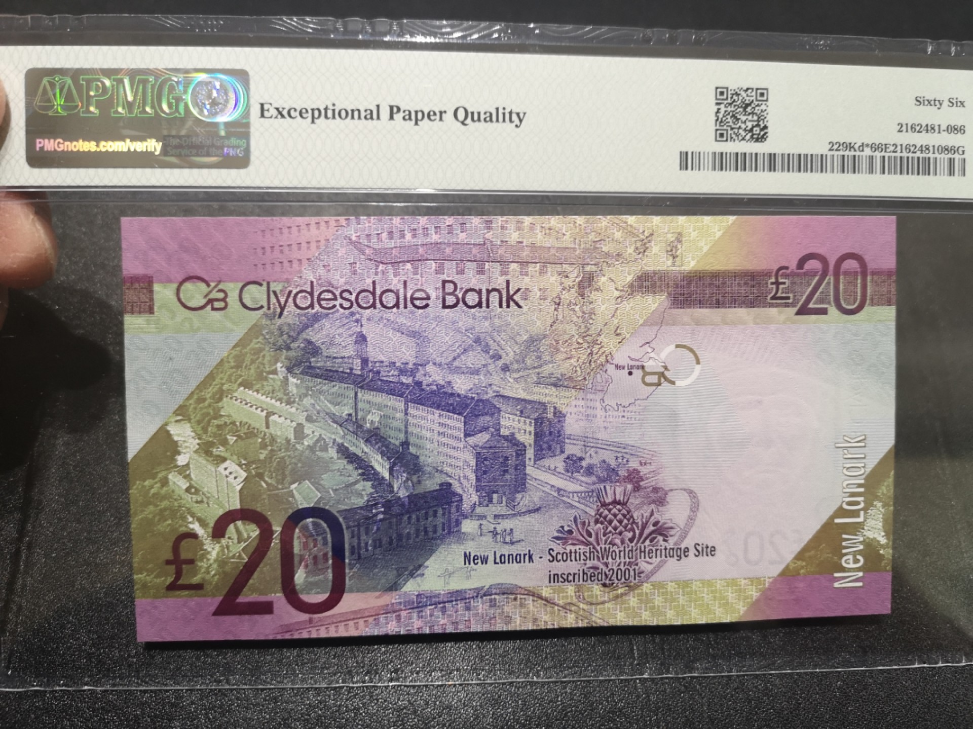 《外钞收藏家》第二百一十五期 2015年苏格兰20镑 PMG66 补号