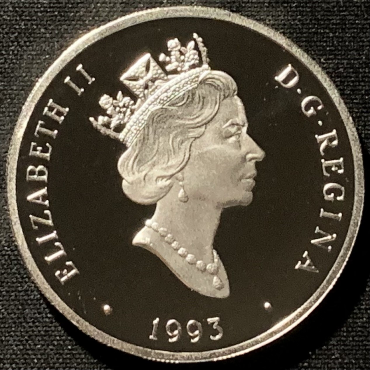 紫瑗钱币——第227期拍卖 加拿大 1993年 航空系列 飞行员 詹姆斯·理查森 20元 镶金 31.1克 0.925银 精制 原盒证书